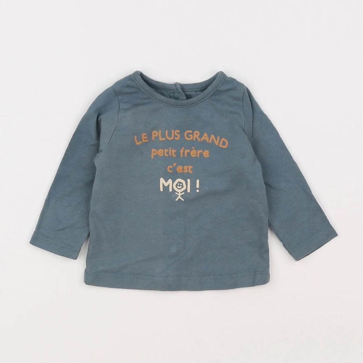 Vertbaudet - tee-shirt bleu - 3 mois