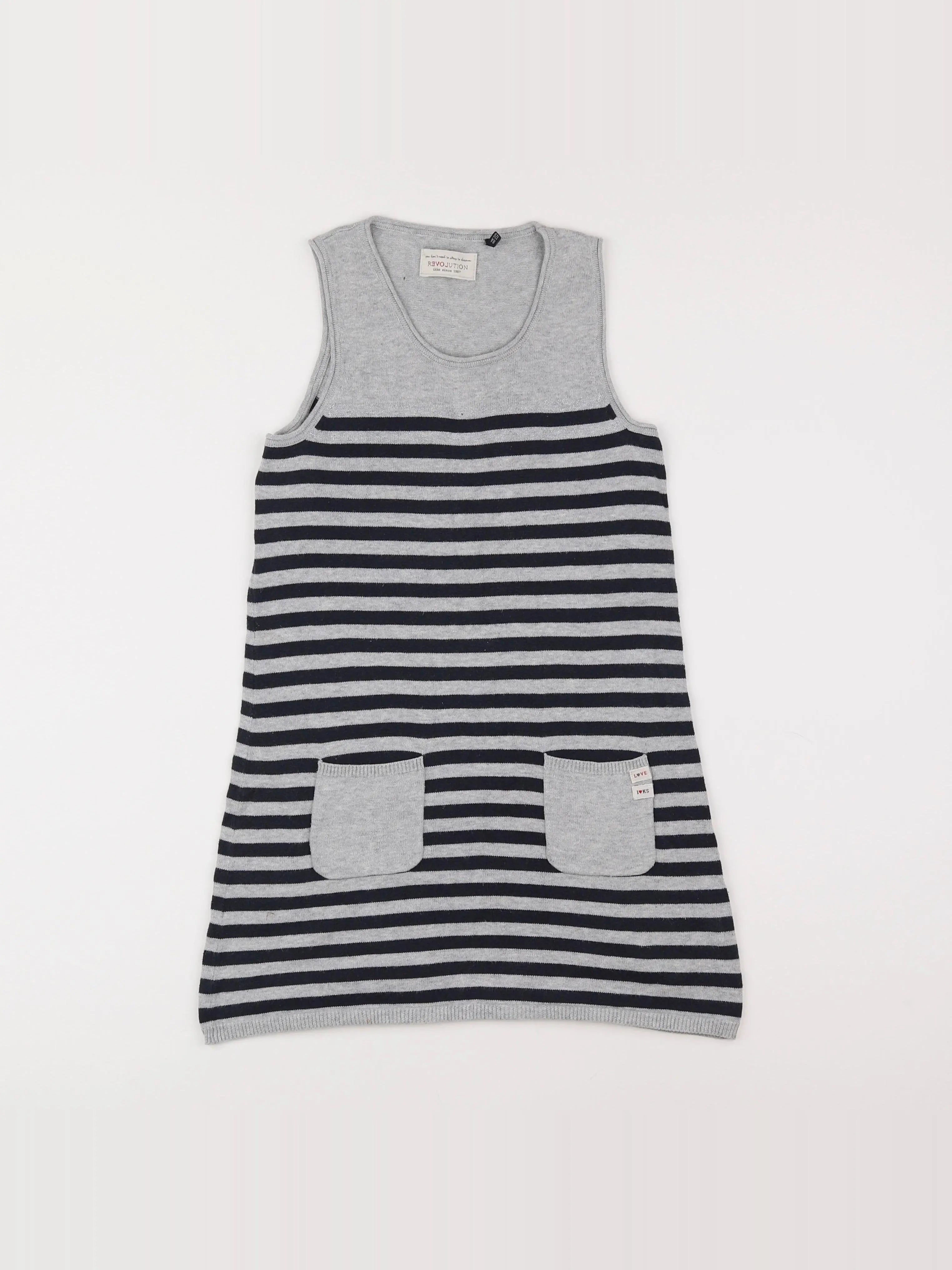 IKKS - robe gris - 8 ans
