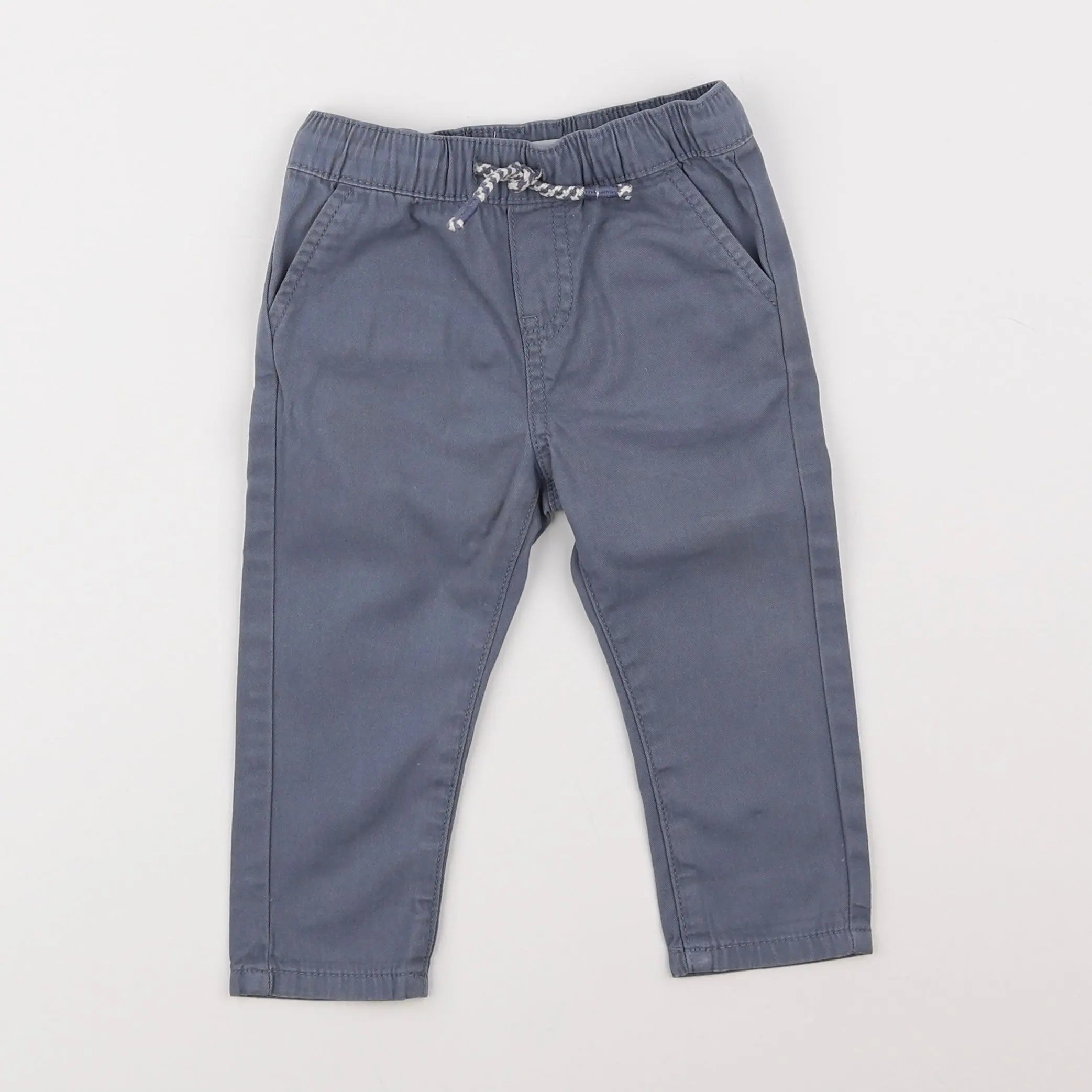 Vertbaudet - pantalon bleu - 12 mois