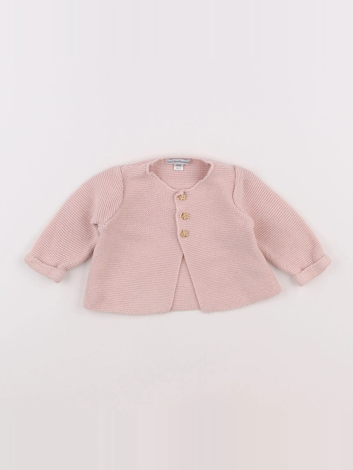 Vertbaudet - gilet rose - 3 mois