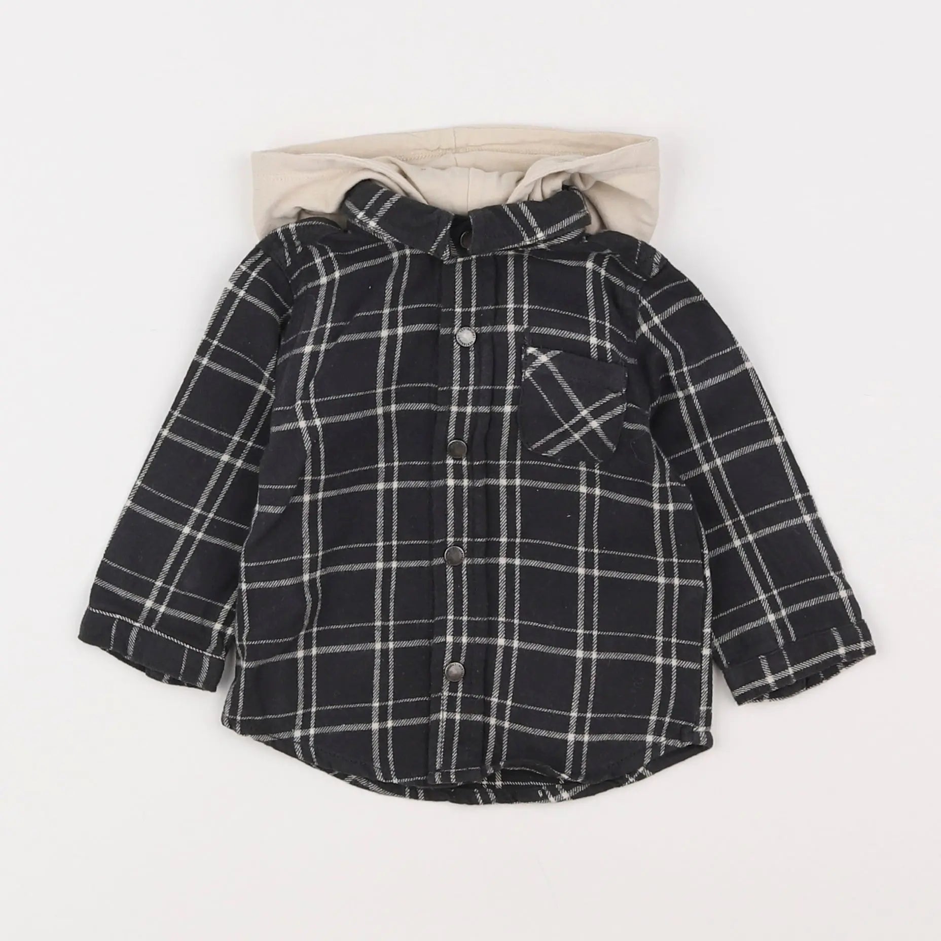 Vertbaudet - chemise gris - 6 mois
