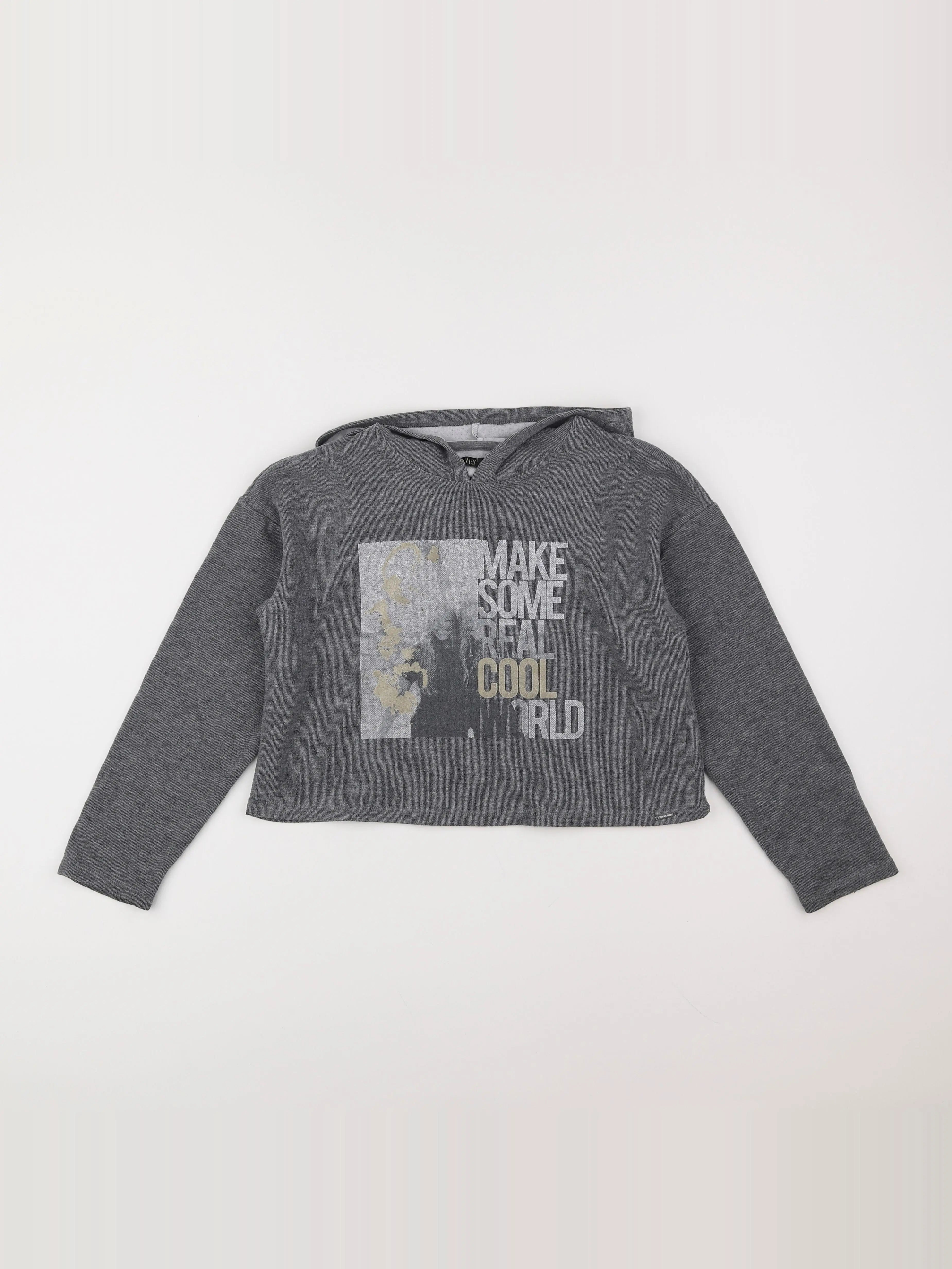 IKKS - sweat gris - 10 ans