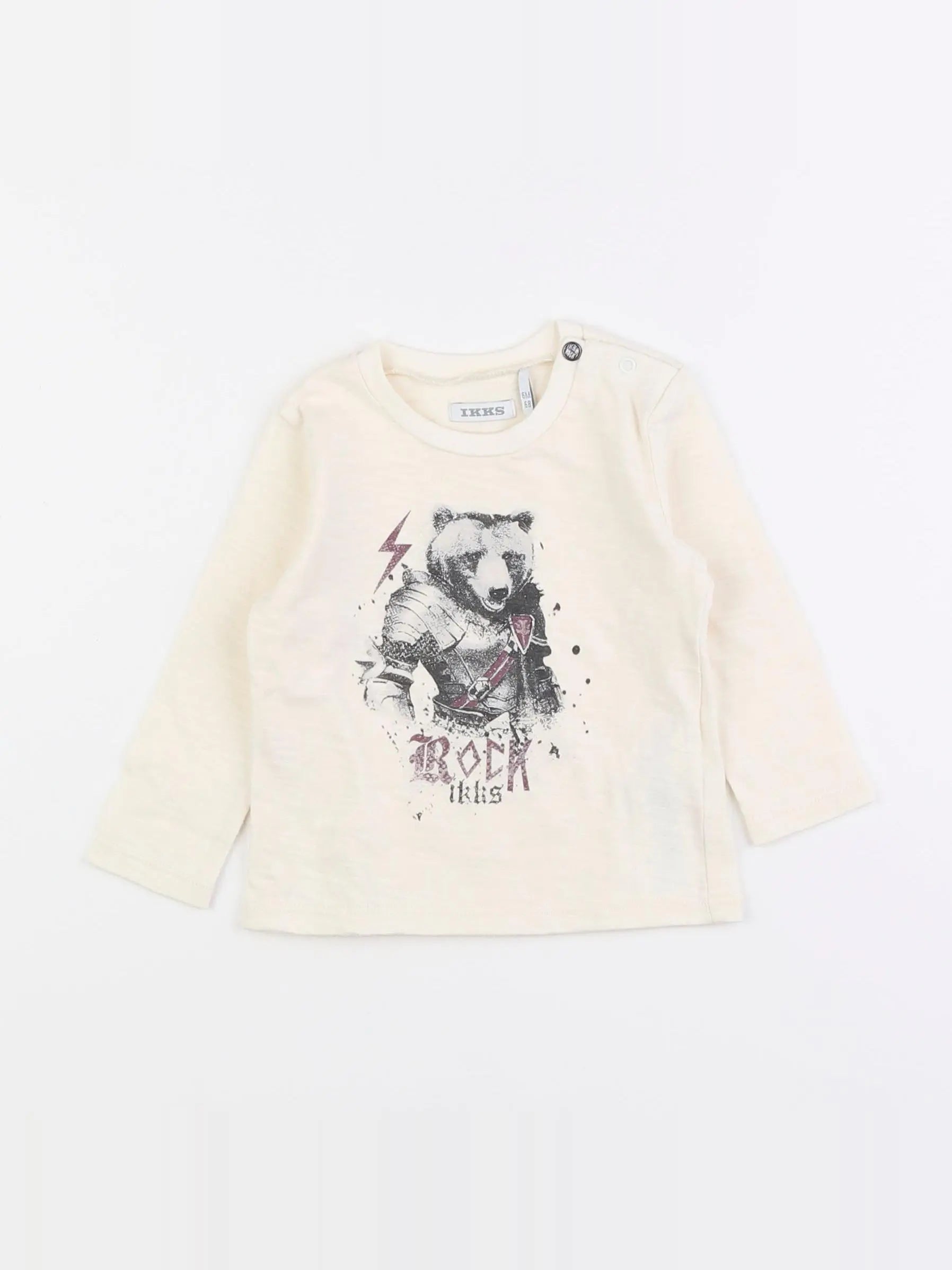 IKKS - tee-shirt blanc - 6 mois