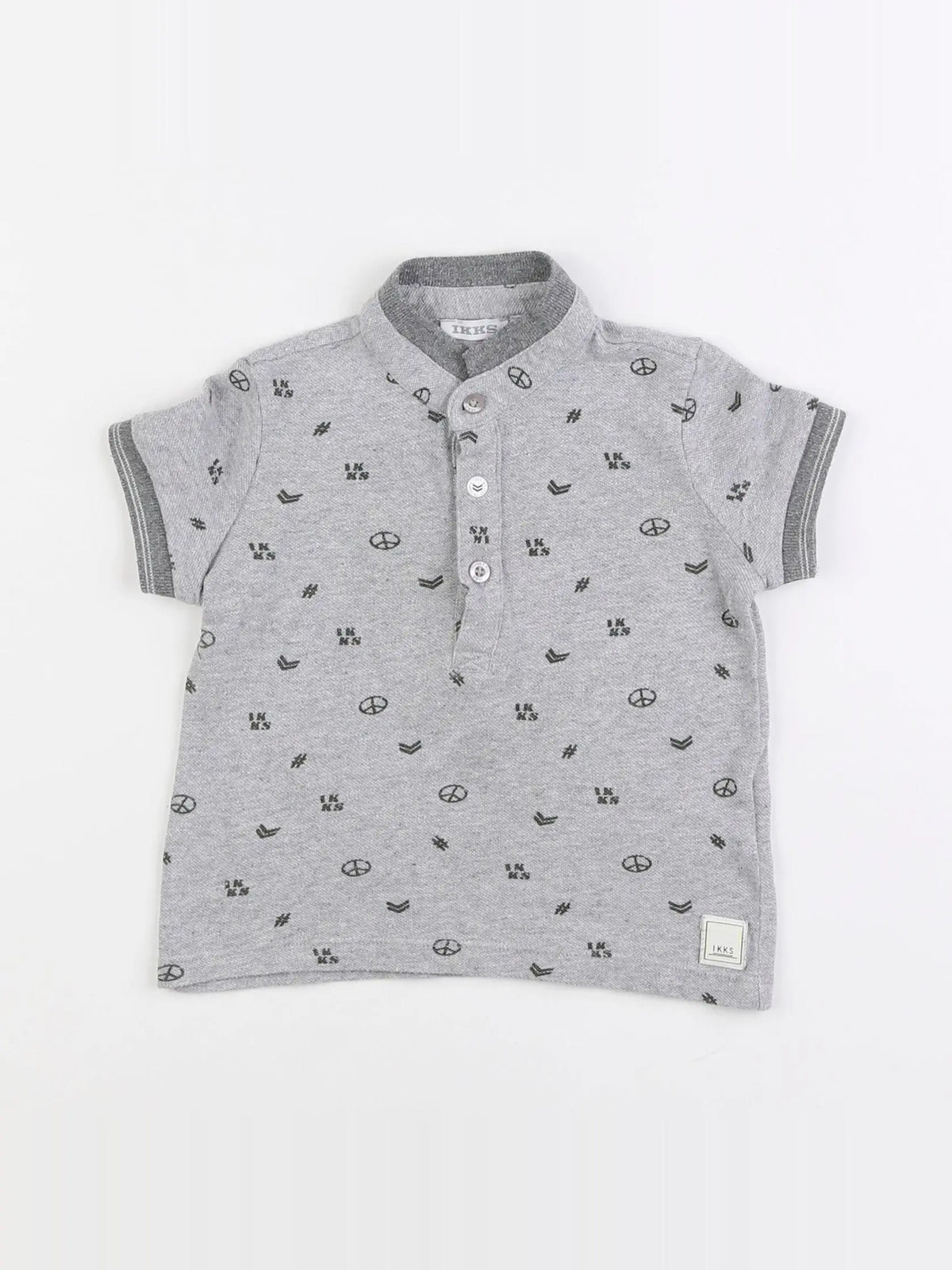 IKKS - polo gris - 12 mois