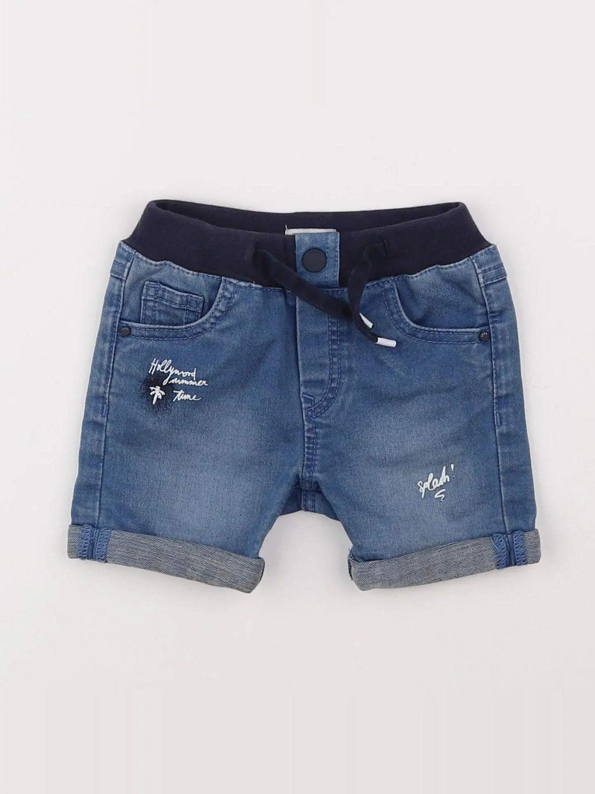 IKKS - short bleu - 6 mois