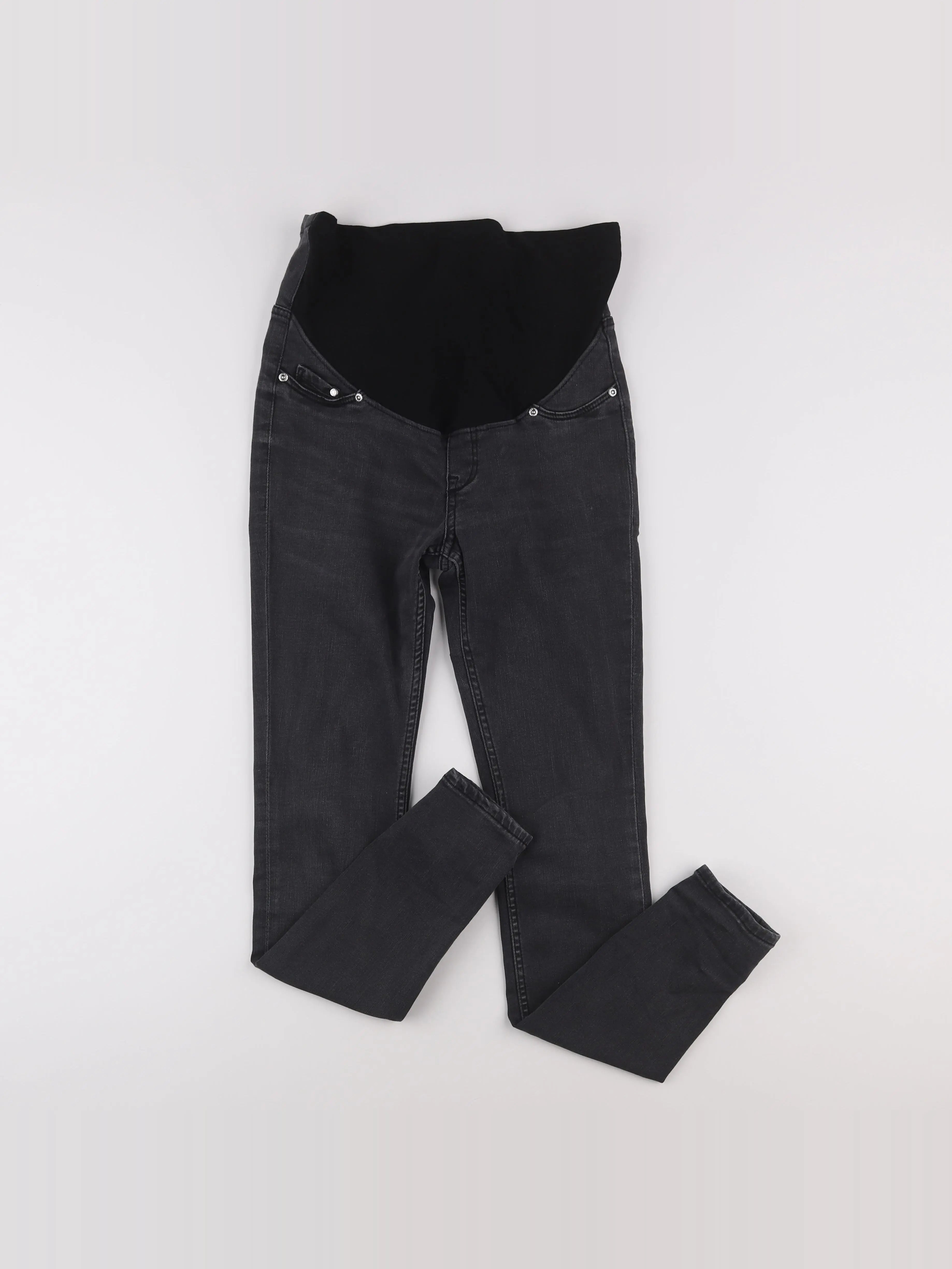 H&M - jean grossesse noir - 38