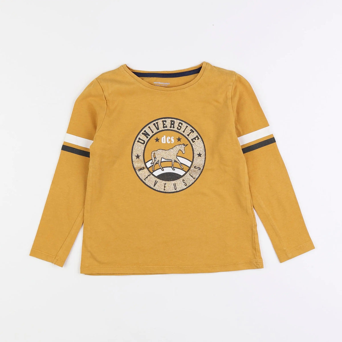 Vertbaudet - tee-shirt jaune, or - 5 ans
