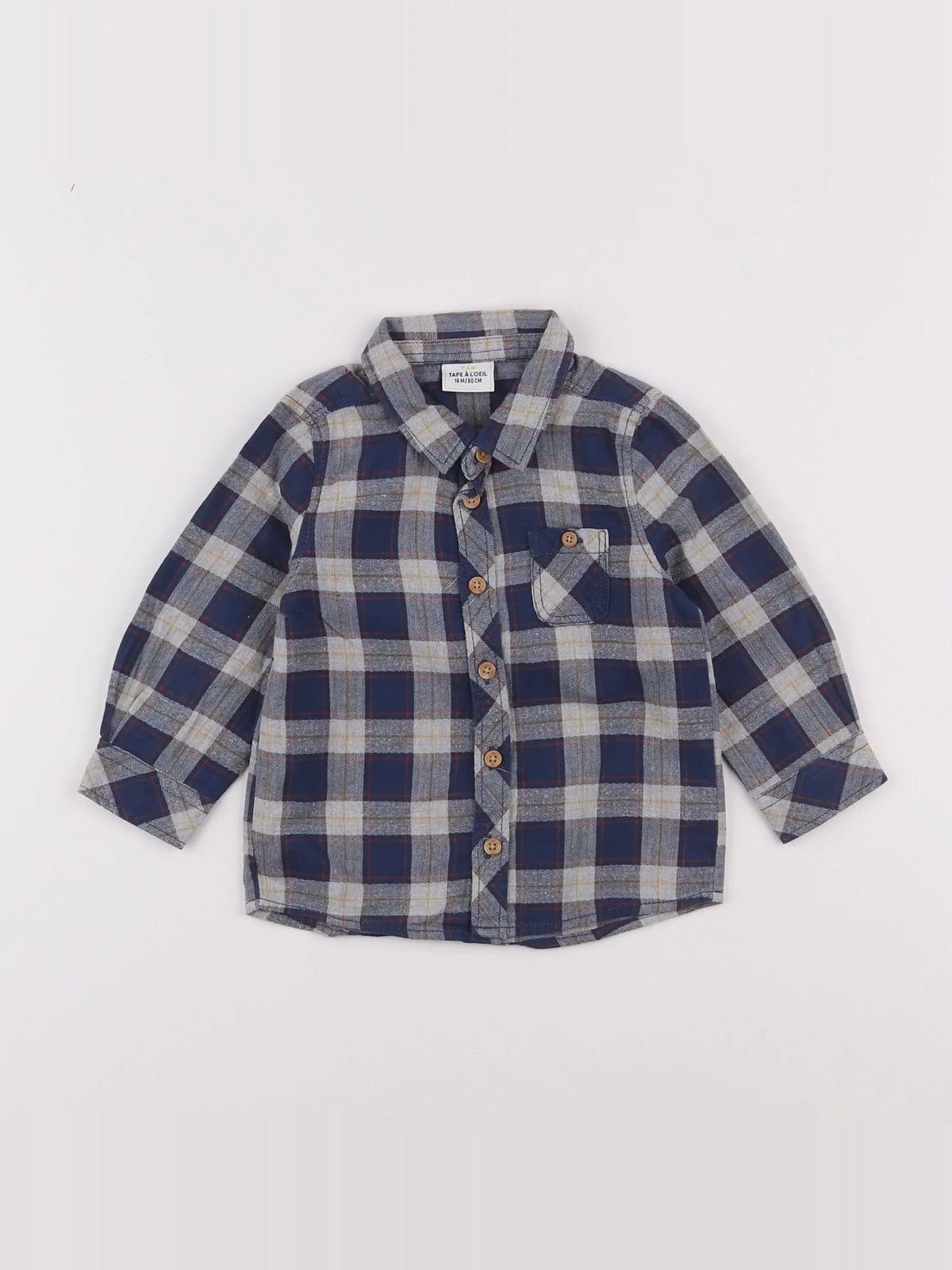 Tape à l'oeil - chemise bleu - 6 mois