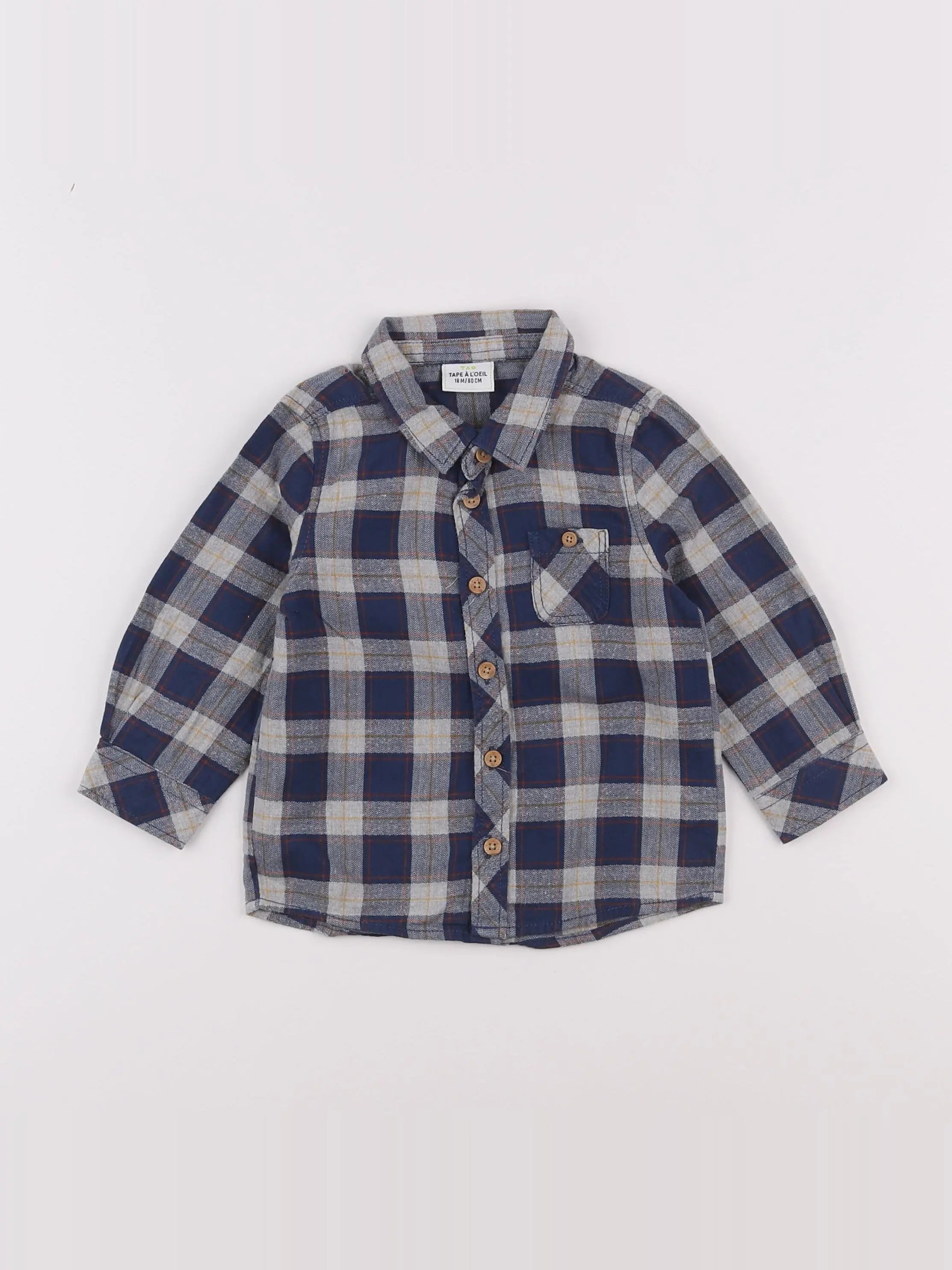 Tape à l'oeil - chemise bleu - 6 mois