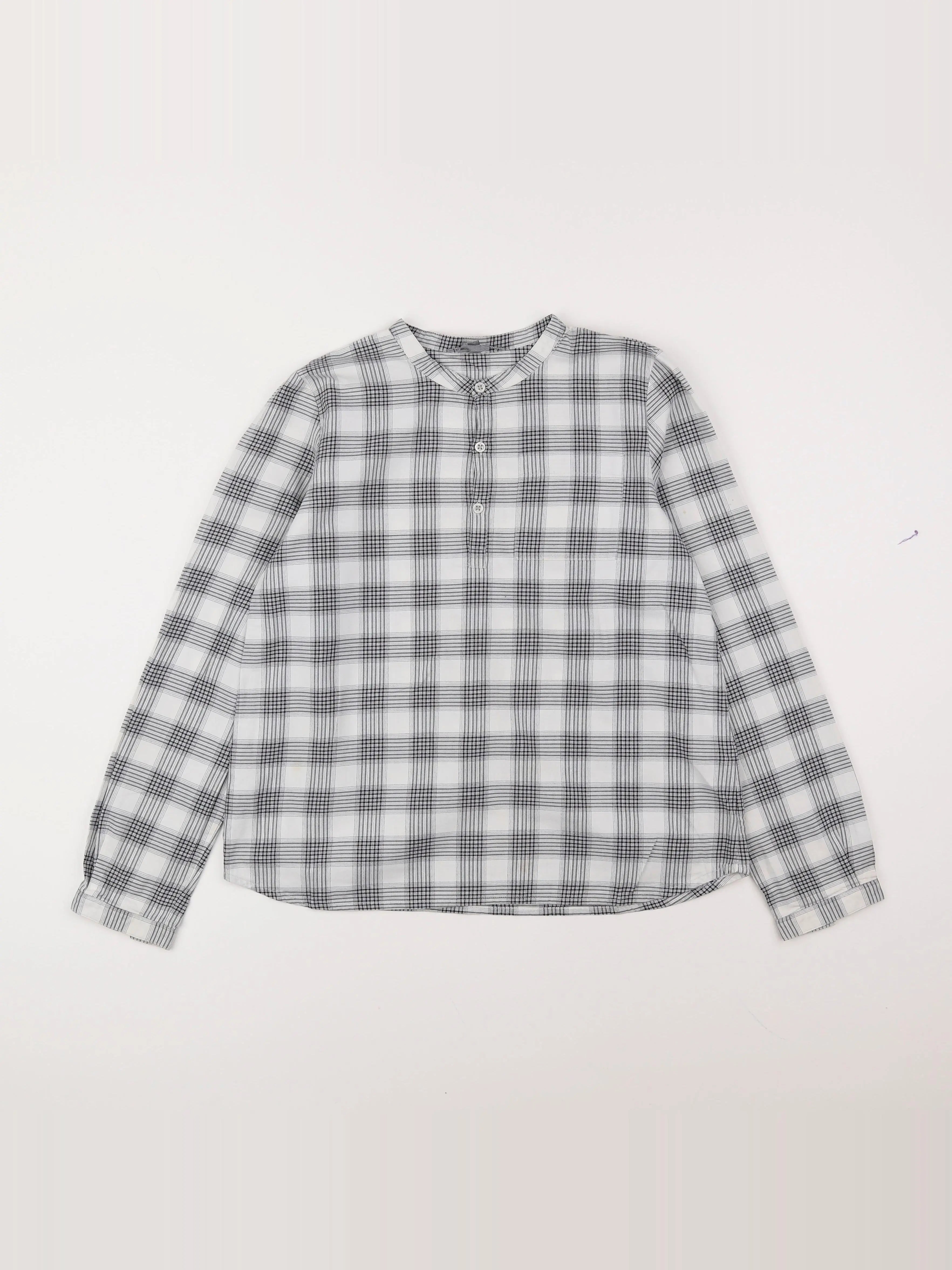 Bonpoint - blouse blanc, gris - 12 ans