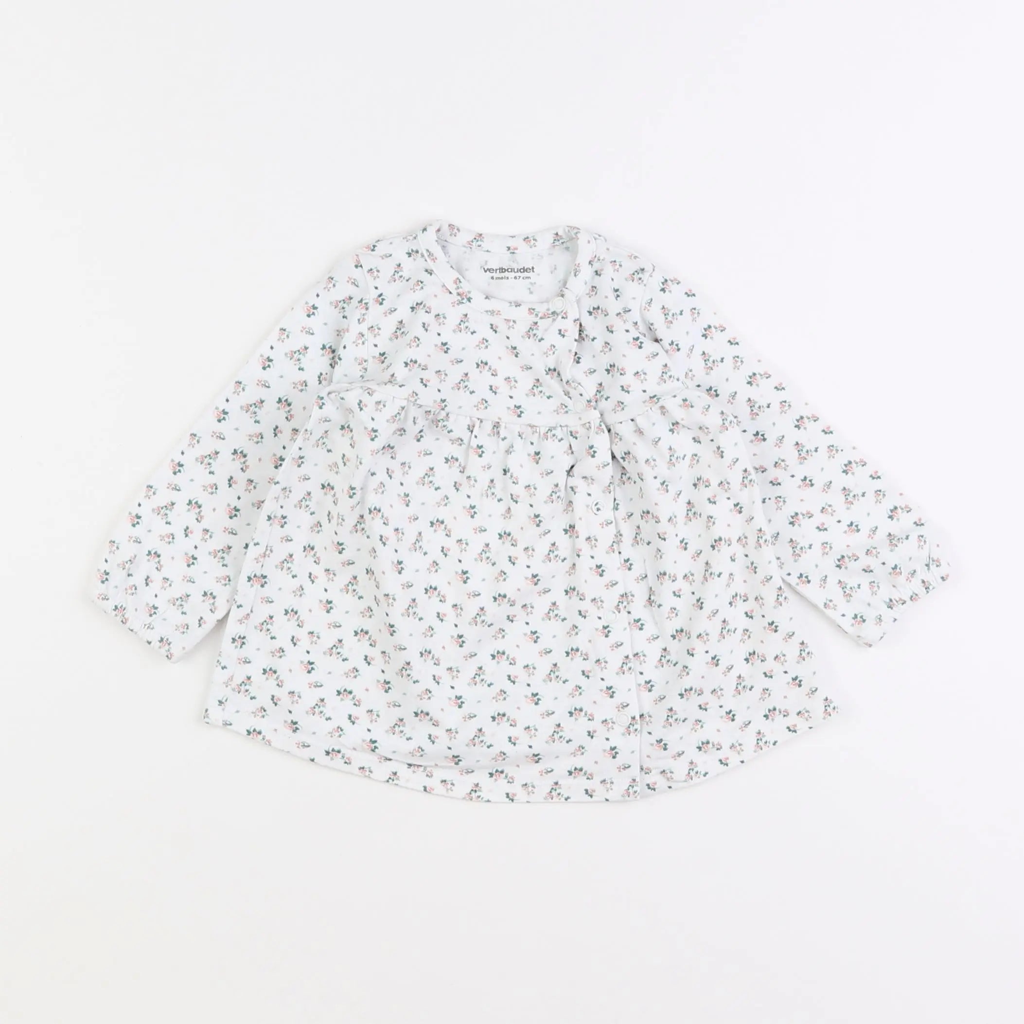 Vertbaudet - tee-shirt blanc - 6 mois