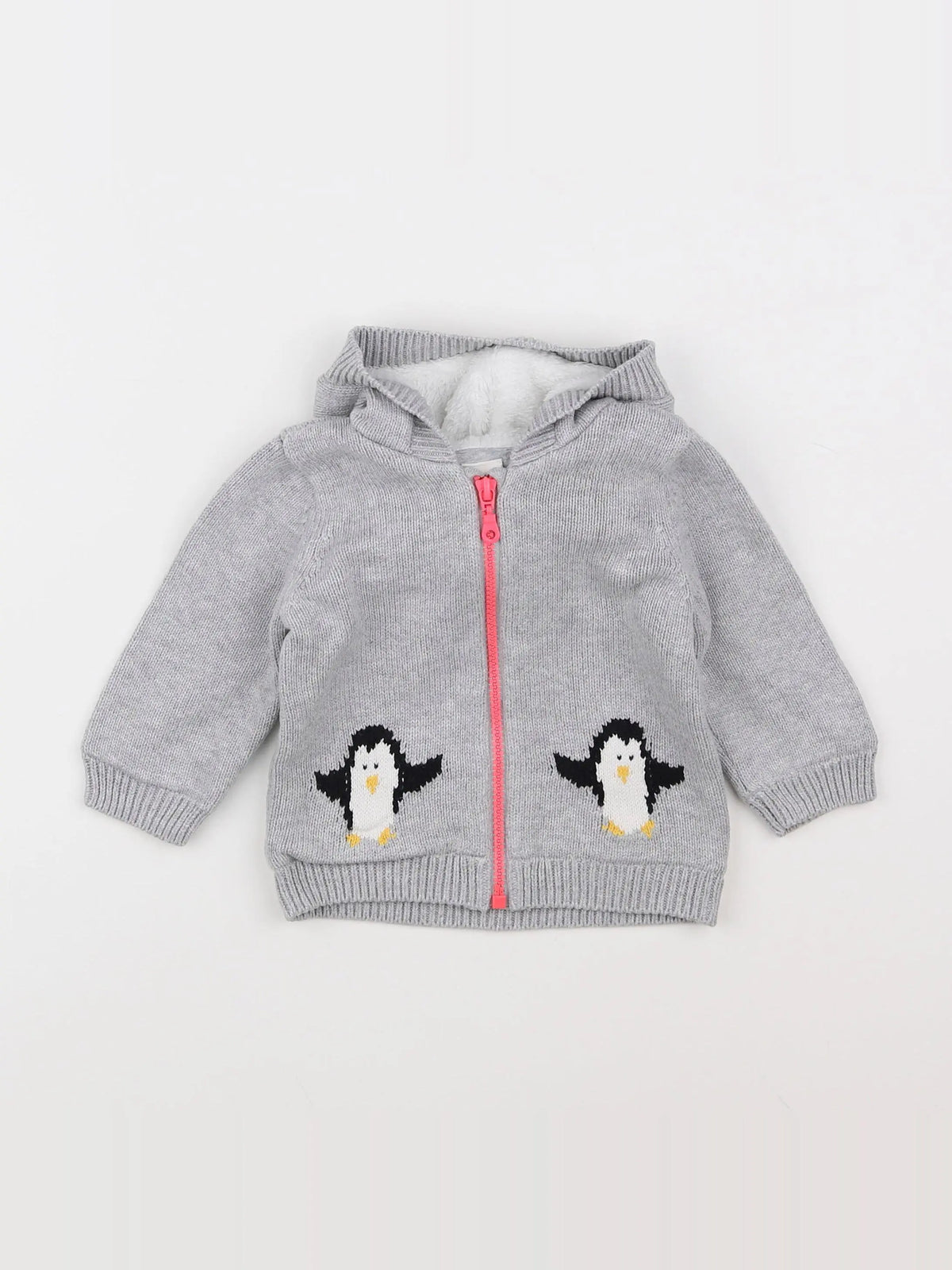 H&M - gilet gris - 3/6 mois