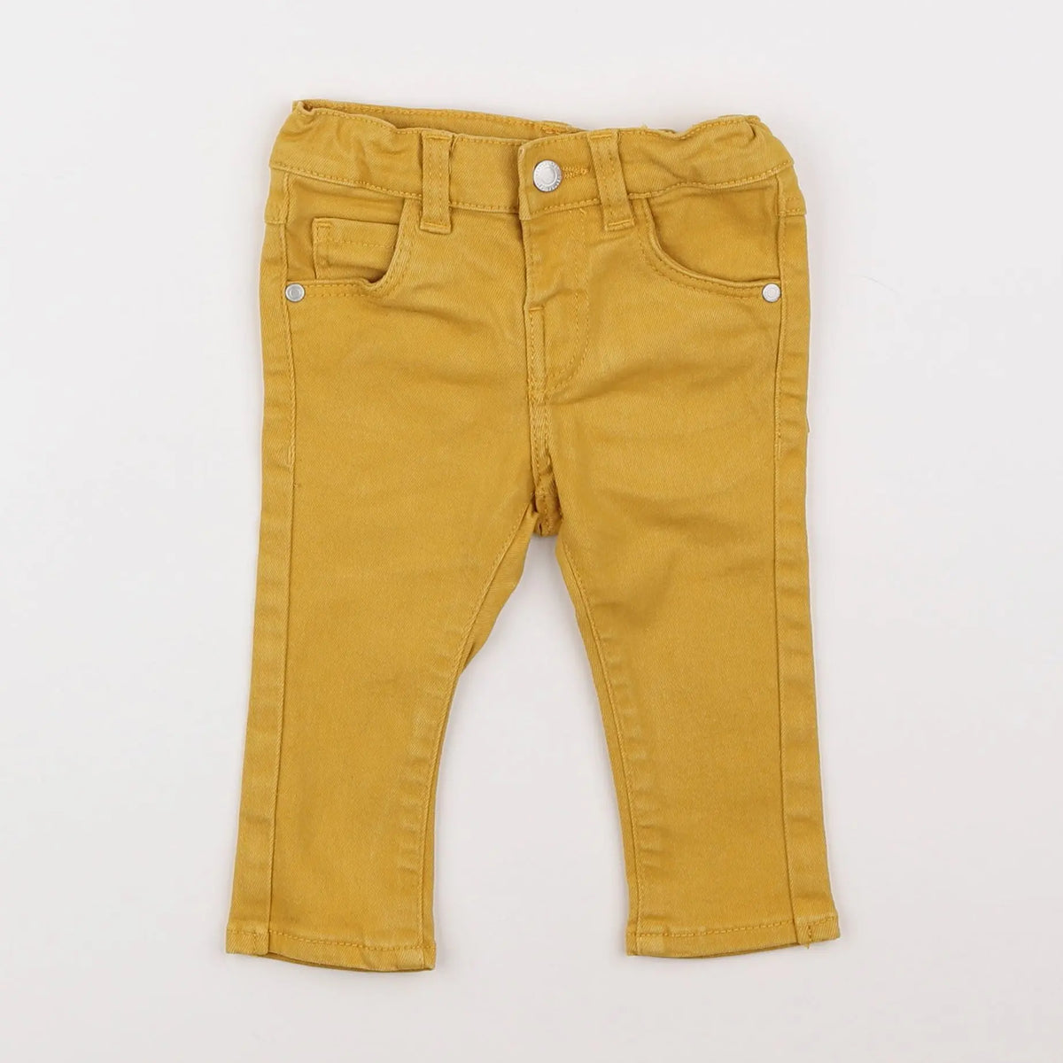Vertbaudet - pantalon jaune - 9 mois