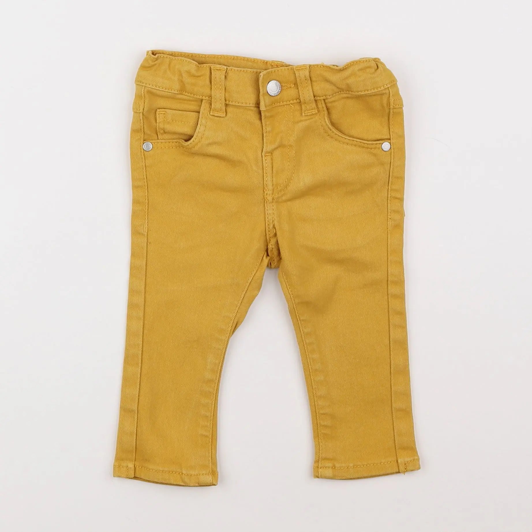 Vertbaudet - pantalon jaune - 9 mois