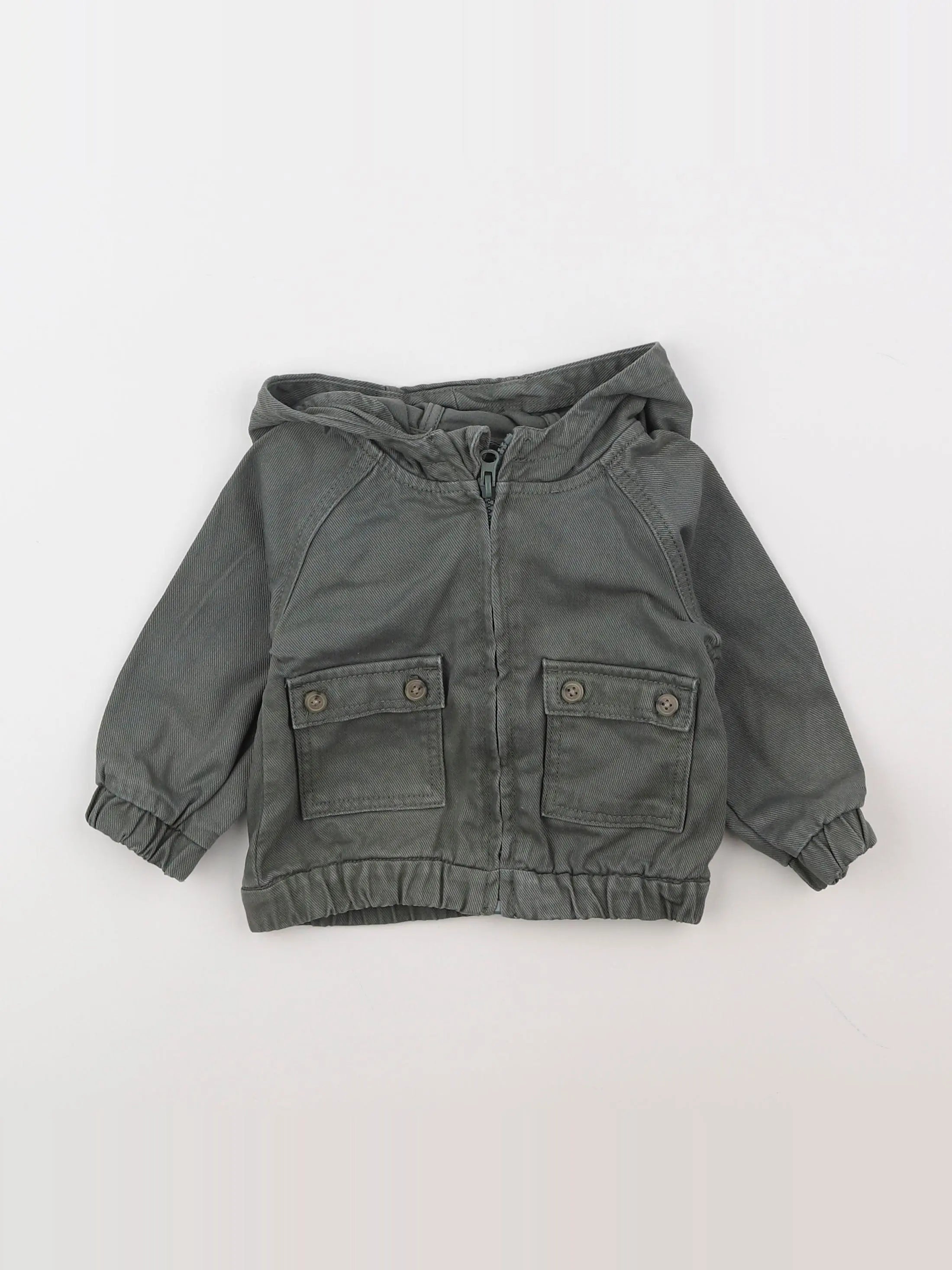 Vertbaudet - veste vert - 12 mois