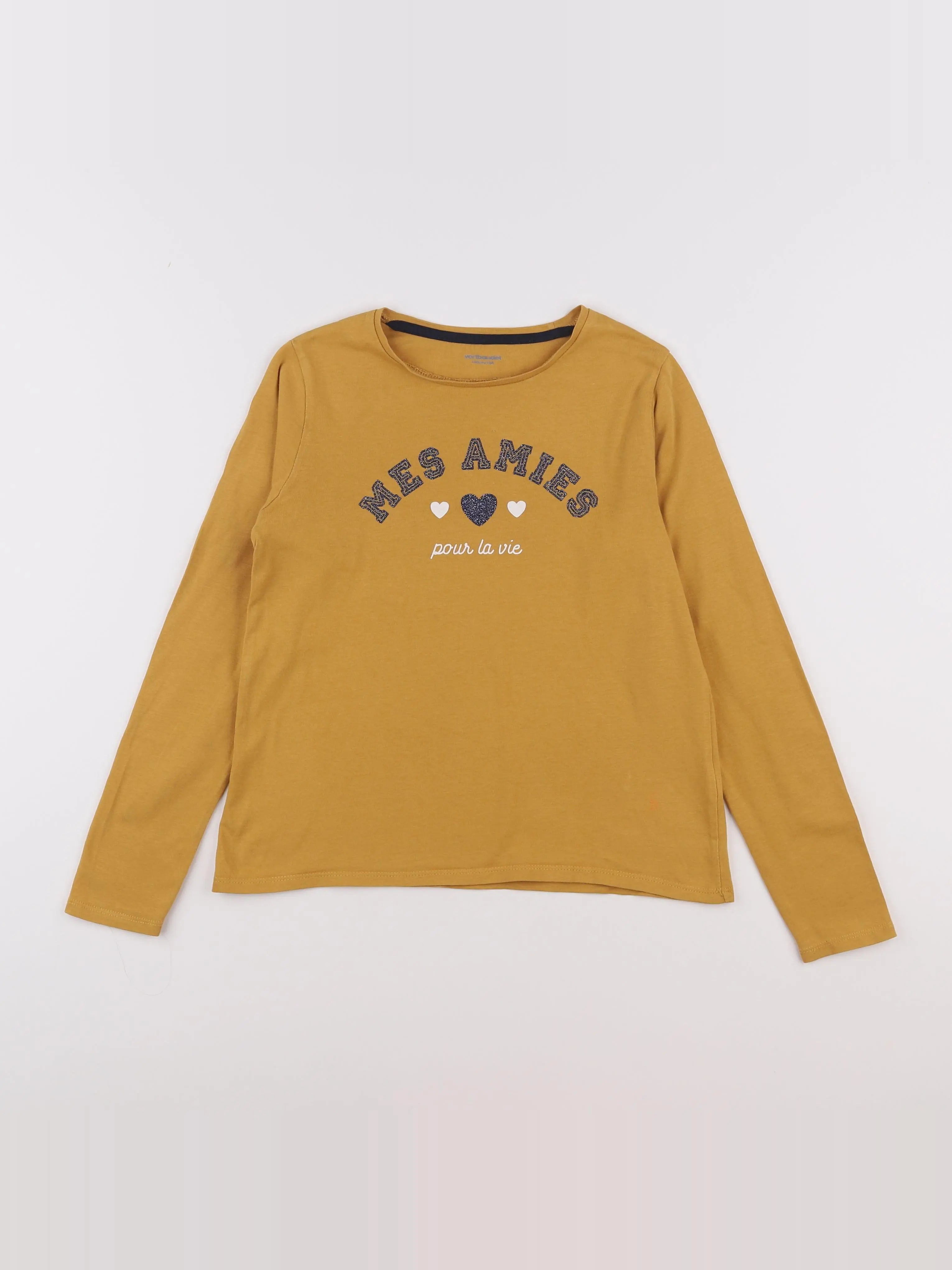 Vertbaudet - tee-shirt jaune - 10 ans