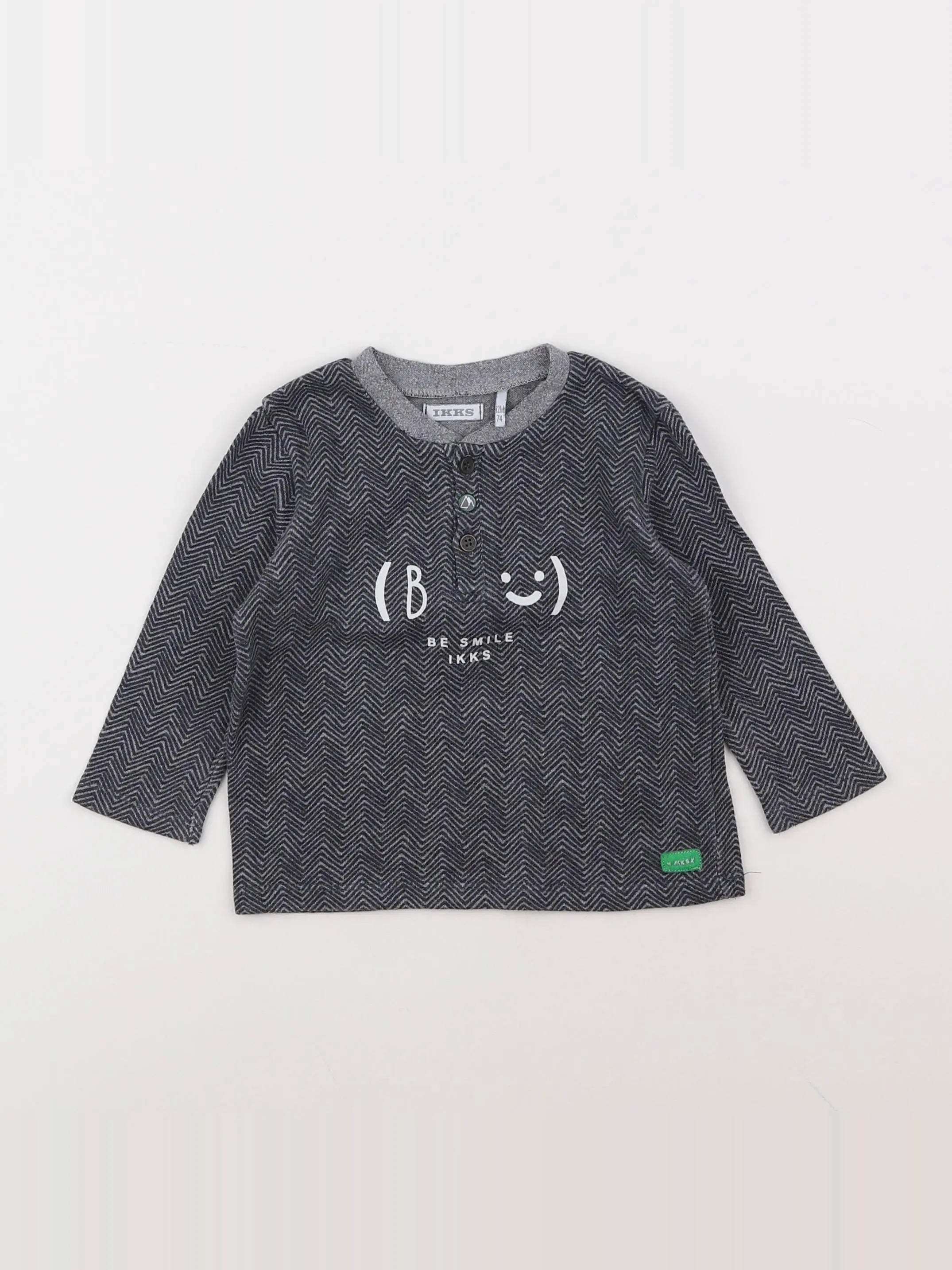 IKKS - tee-shirt gris - 12 mois