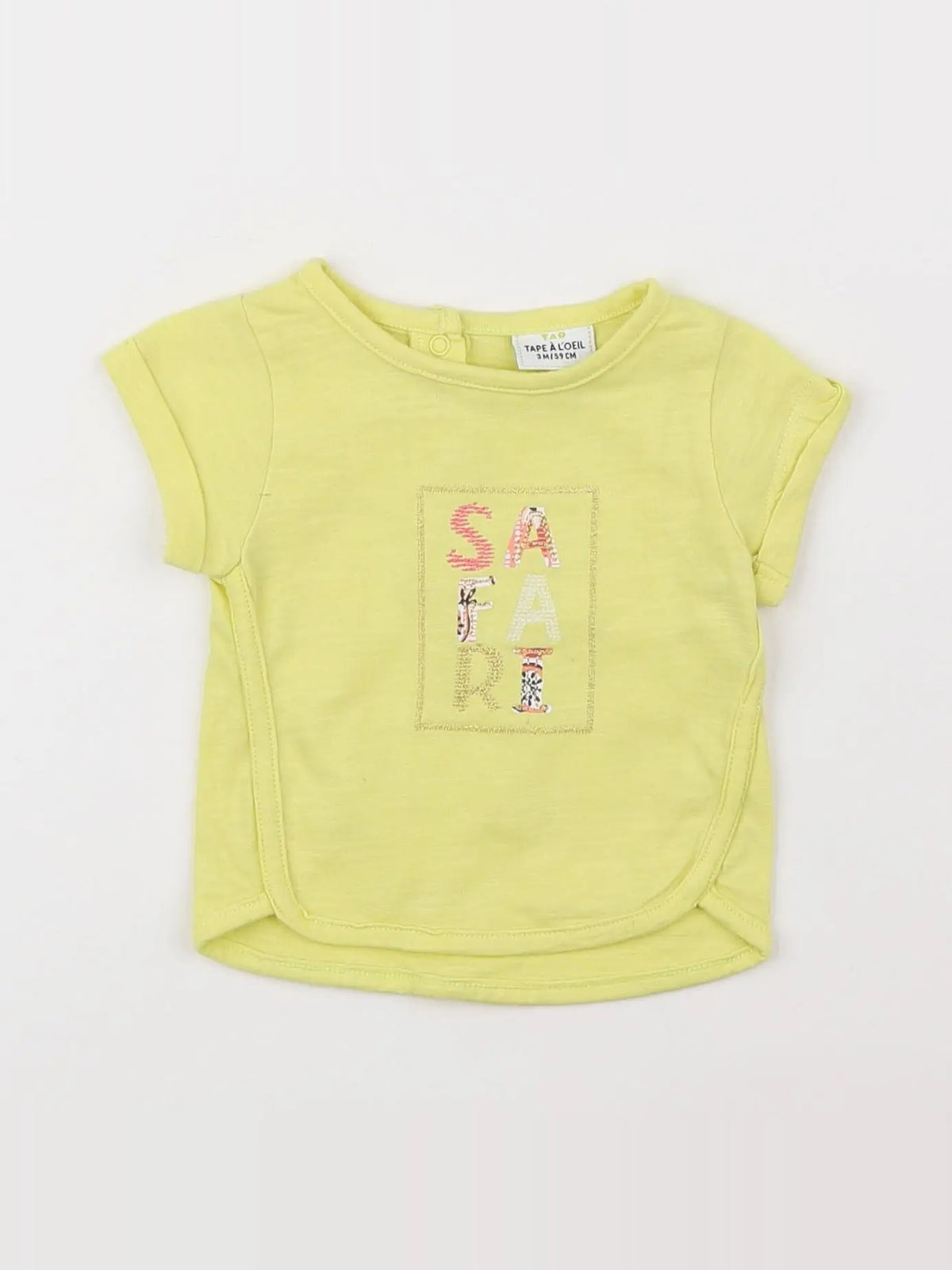 Tape à l'oeil - tee-shirt jaune - 3 mois