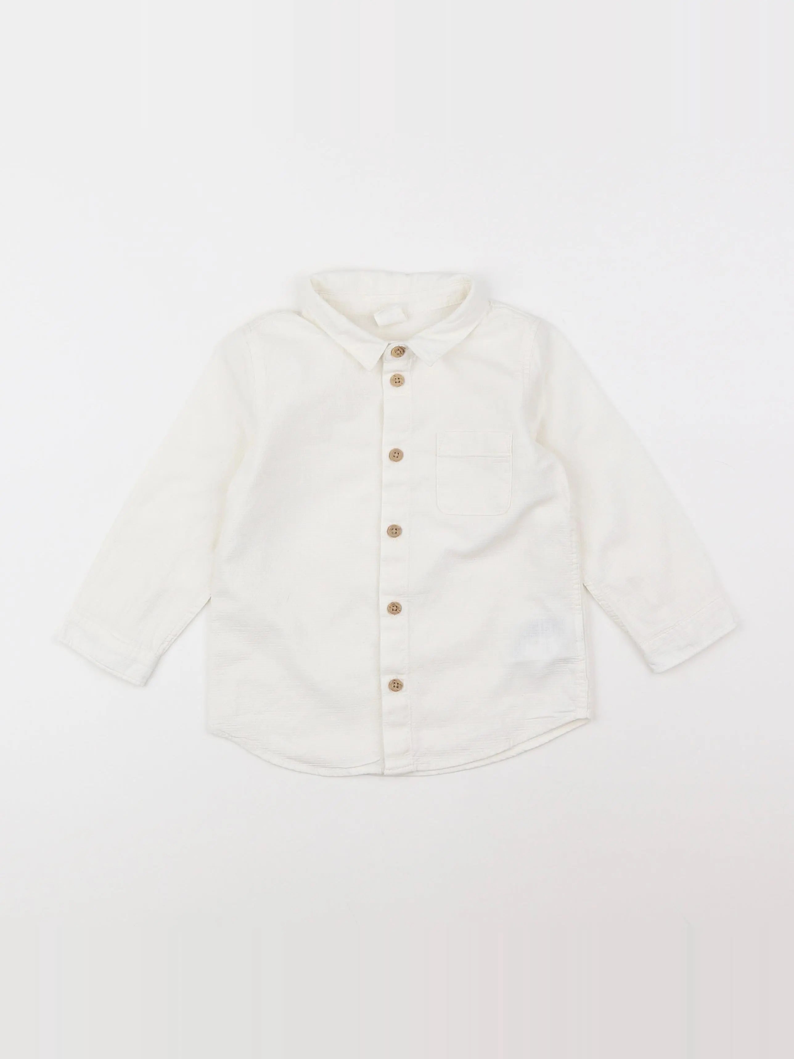 H&M - chemise blanc - 12/18 mois
