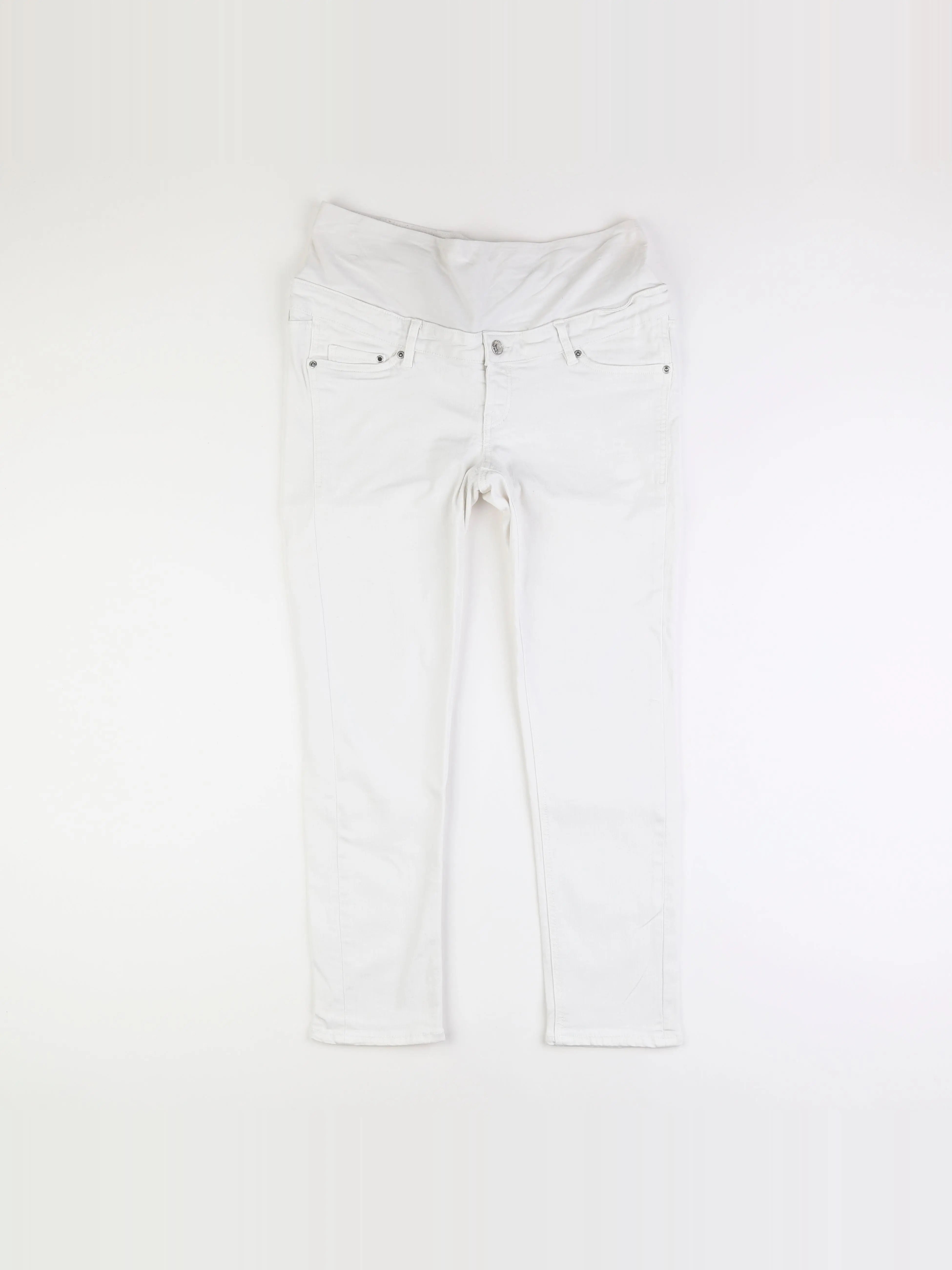 H&M - jean grossesse blanc - 40