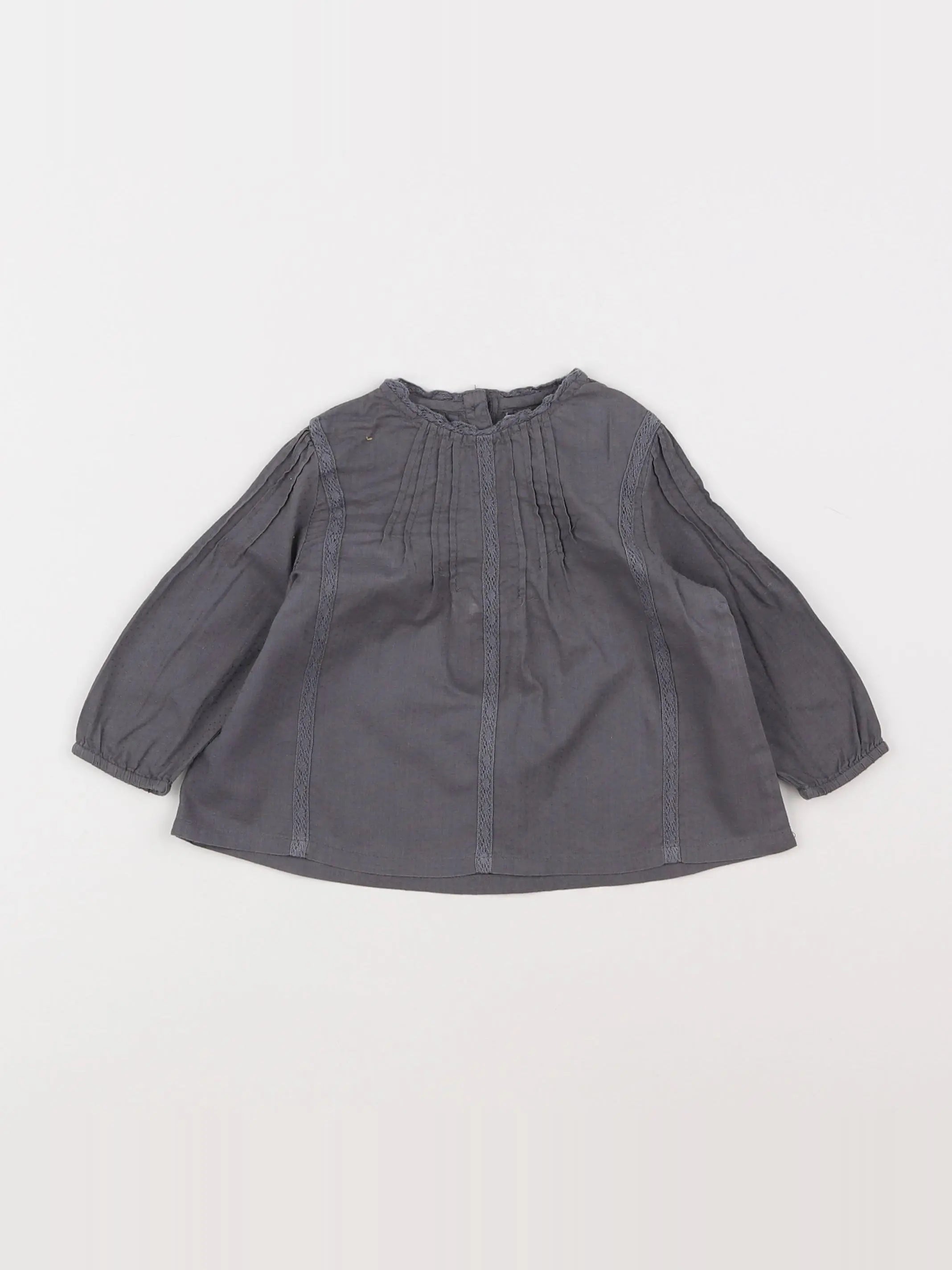 Boutchou - blouse gris - 6 mois
