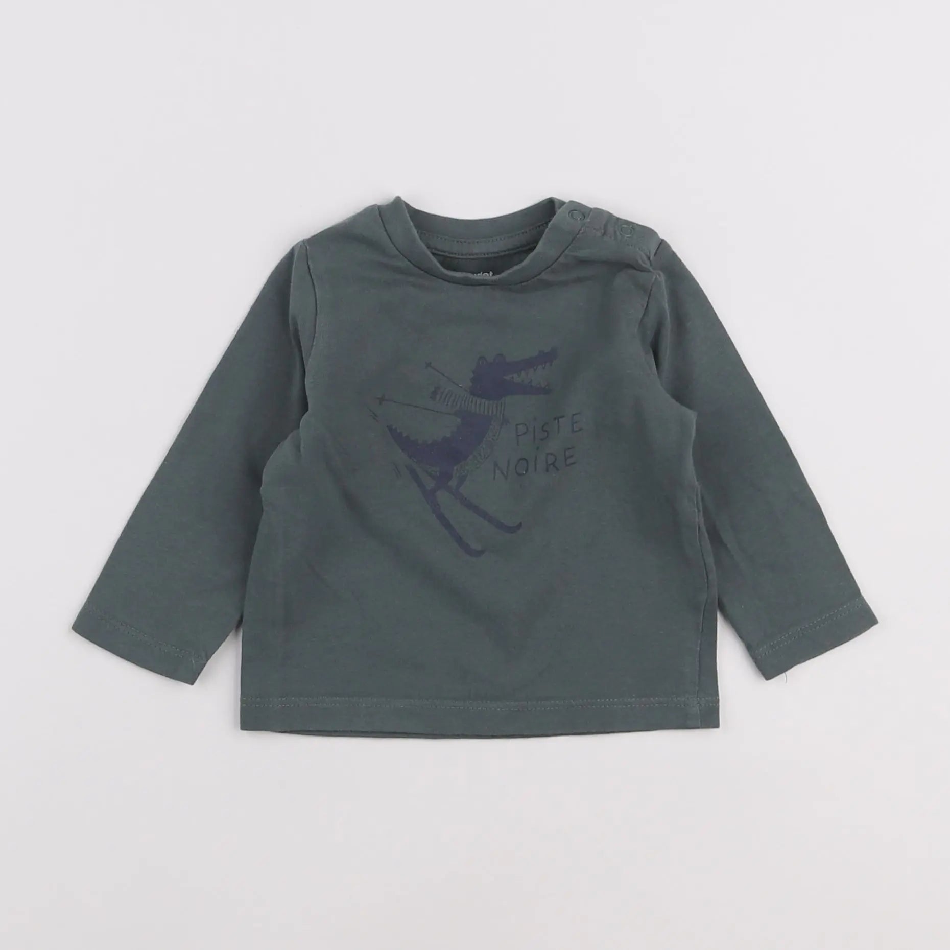 Vertbaudet - tee-shirt vert - 6 mois