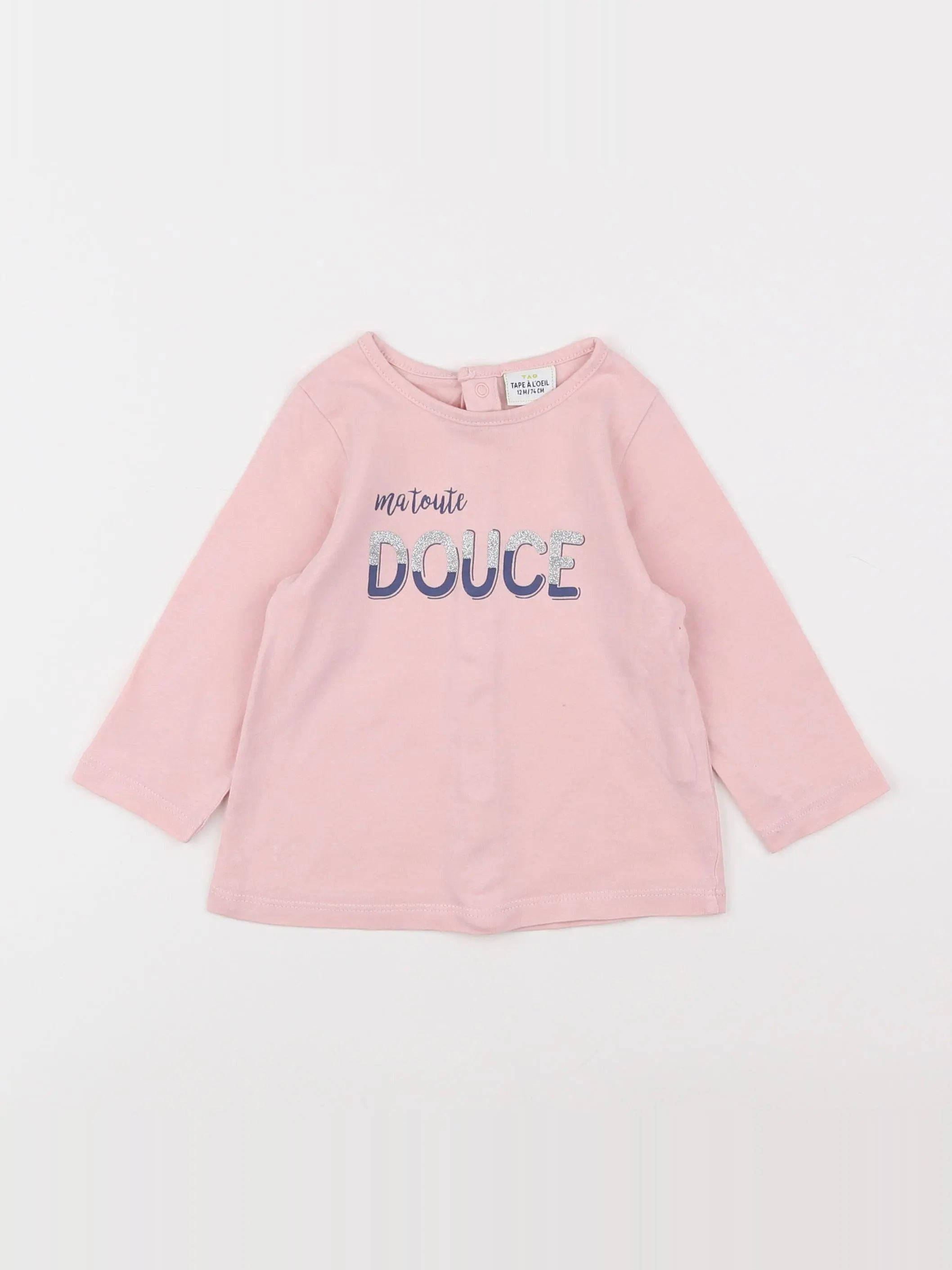 Tape à l'oeil - tee-shirt rose - 12 mois