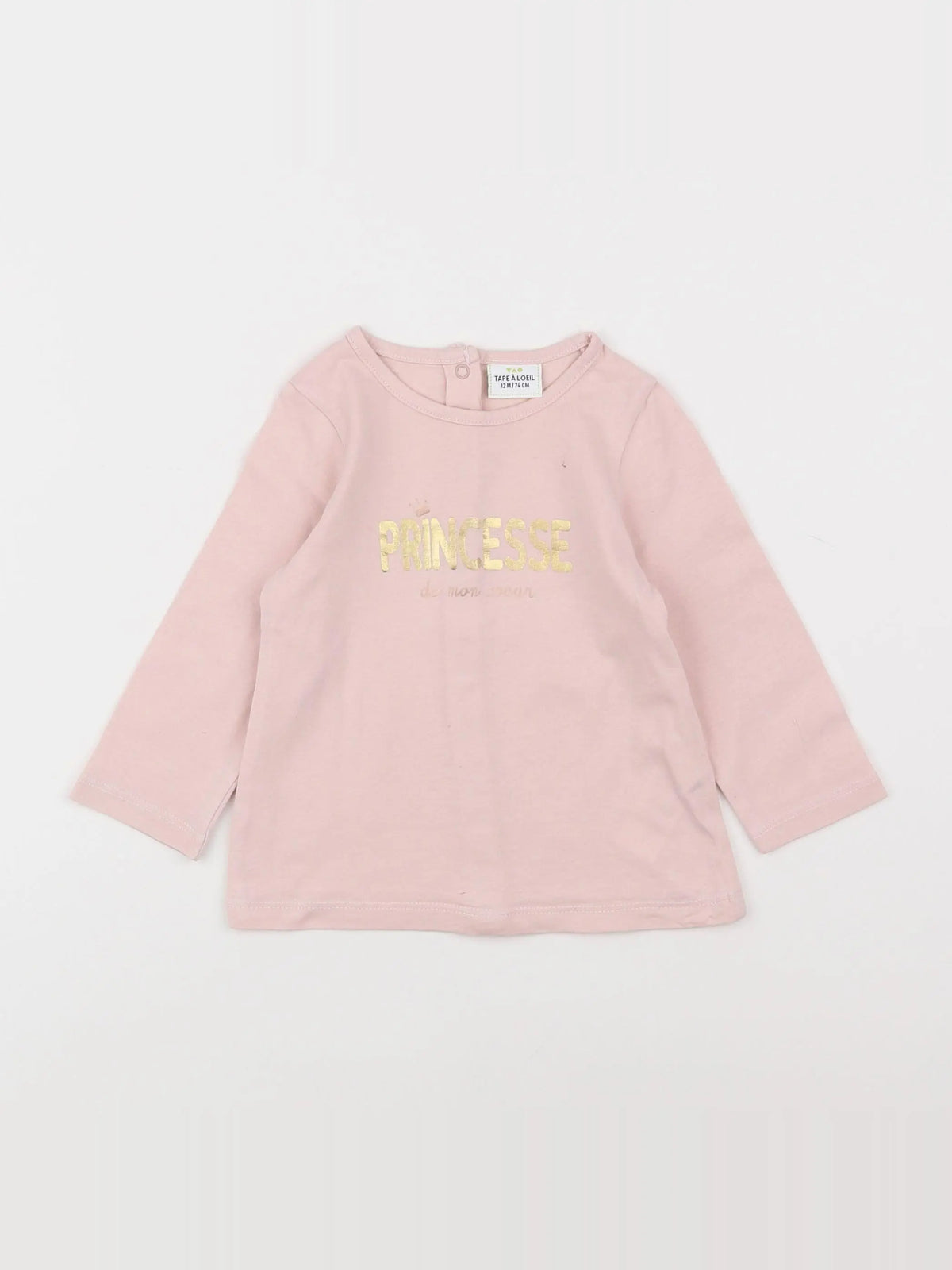 Tape à l'oeil - tee-shirt rose - 12 mois