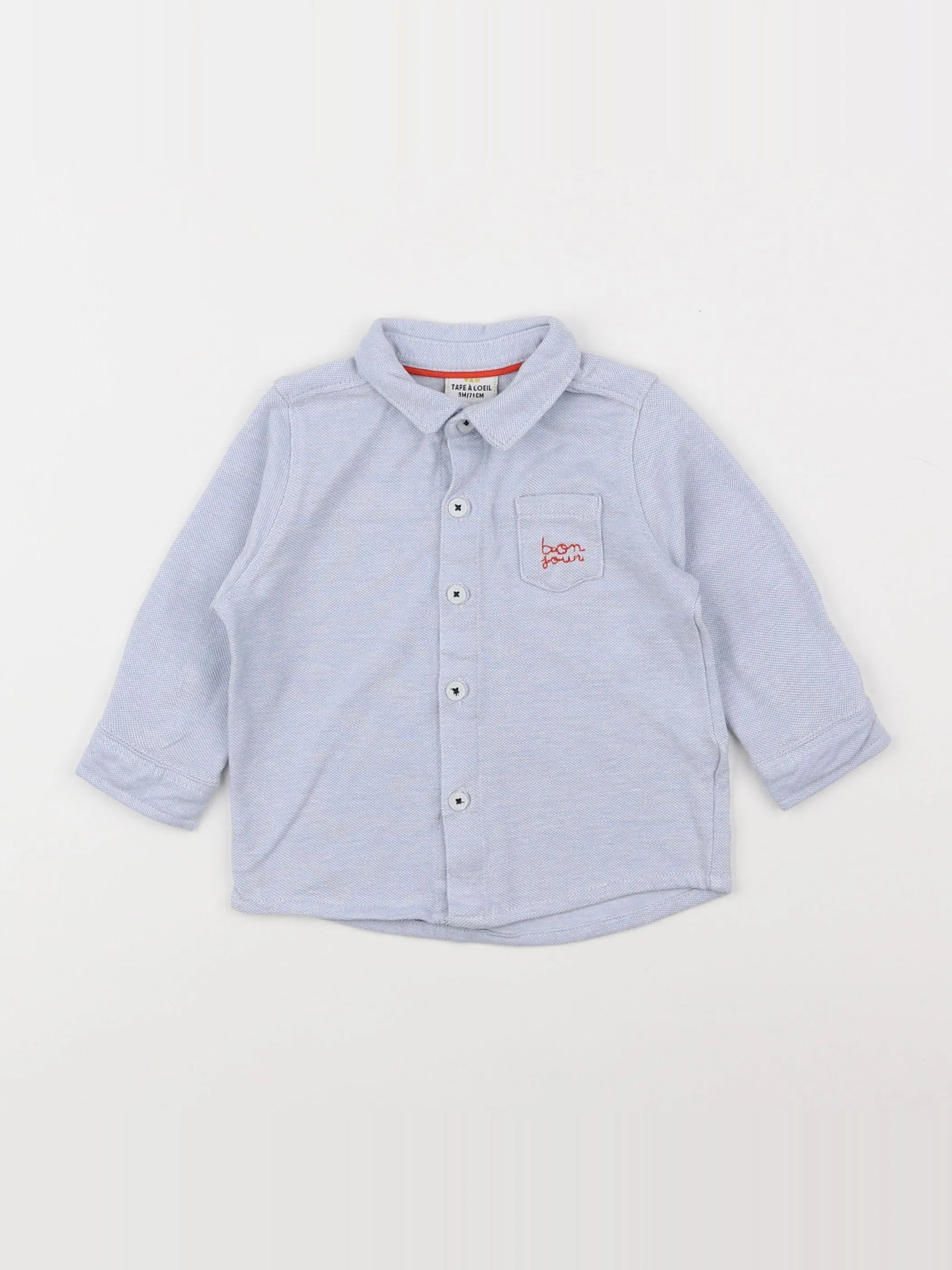 Tape à l'oeil - chemise bleu - 9 mois