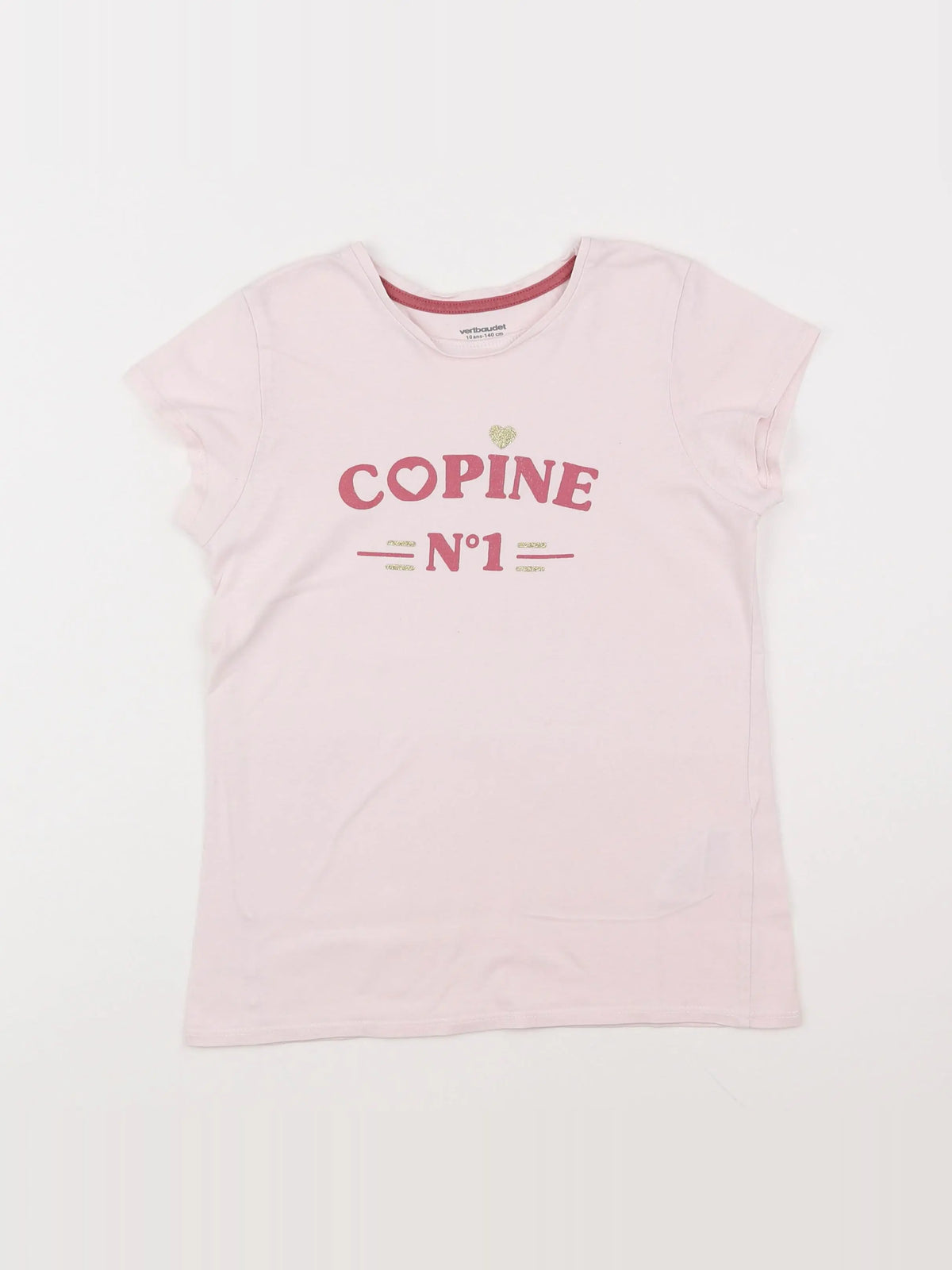 Vertbaudet - tee-shirt rose - 10 ans