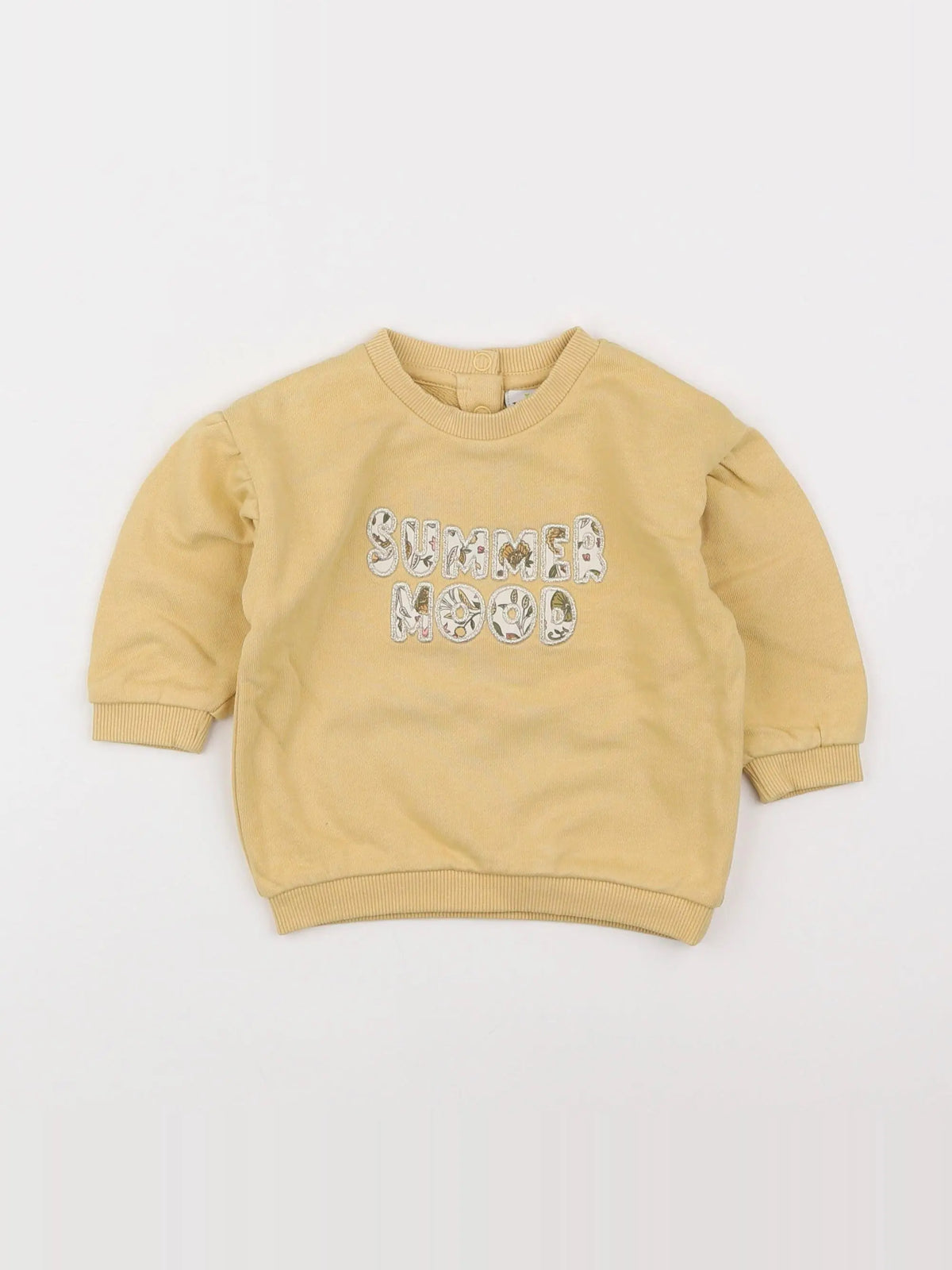 Tape à l'oeil - sweat jaune - 6 mois