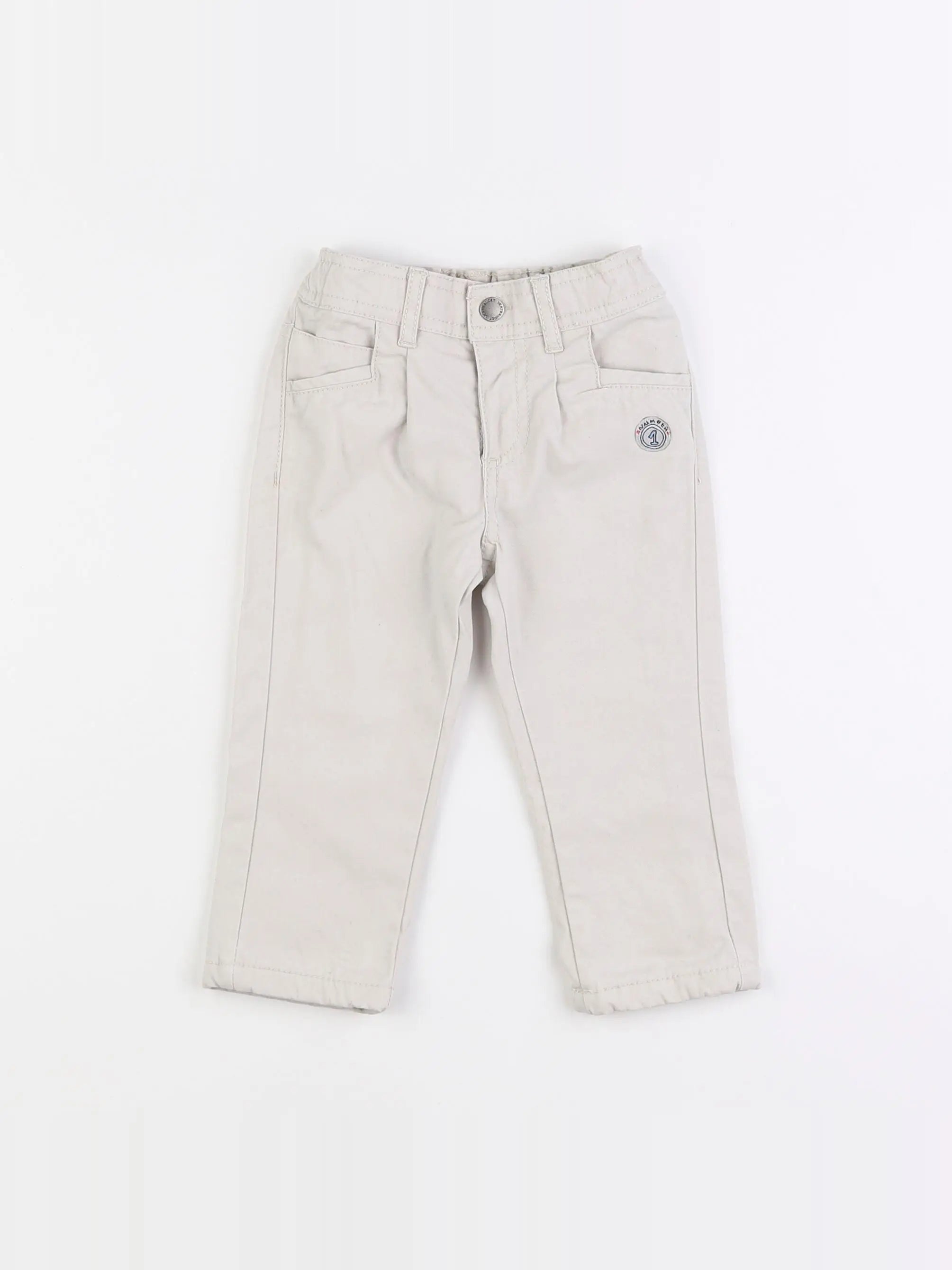 Vertbaudet - jean beige - 12 mois