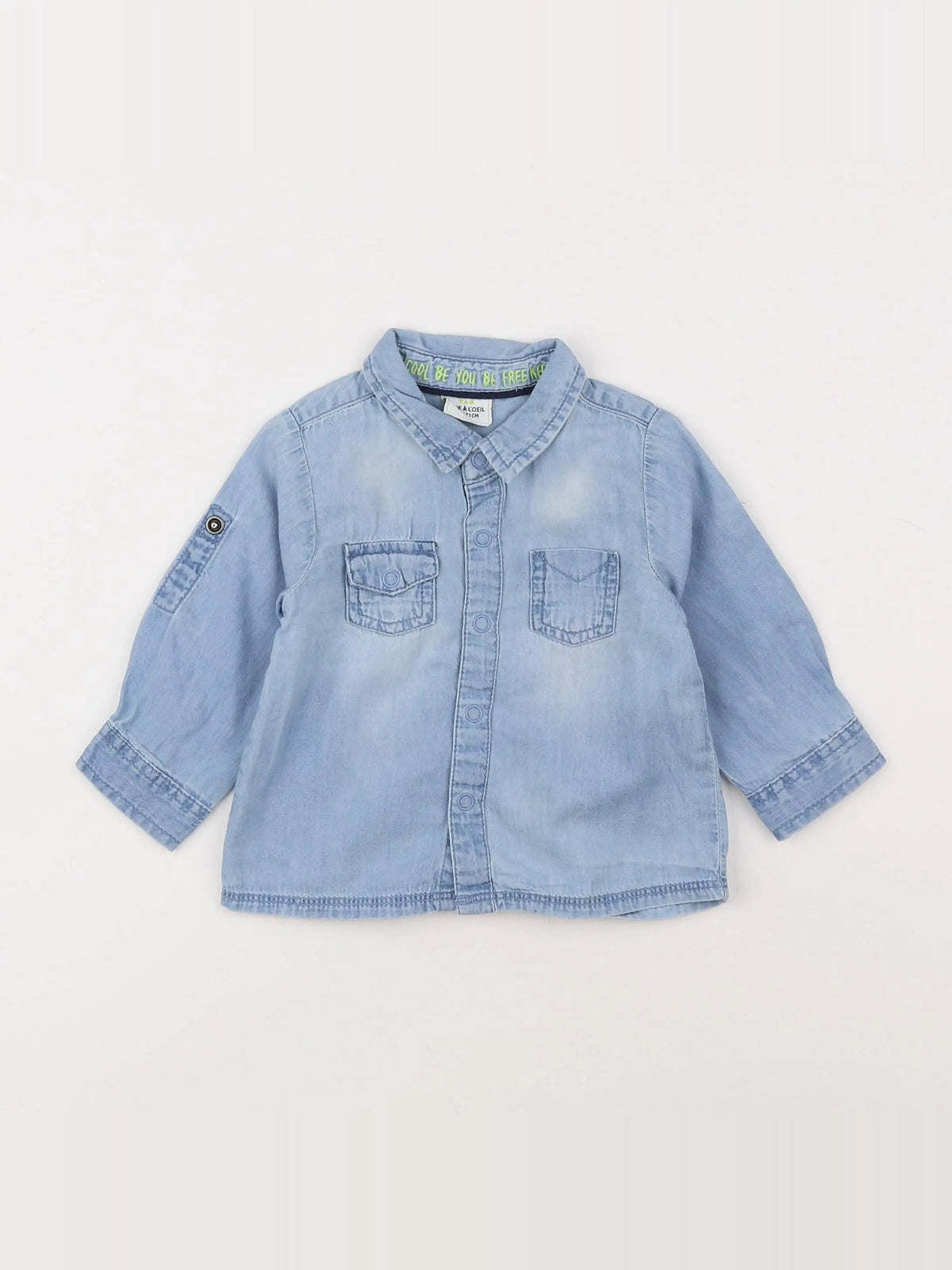 Tape à l'oeil - chemise bleu - 9 mois