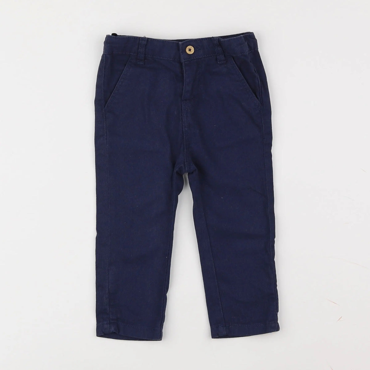 Vertbaudet - pantalon bleu - 12 mois