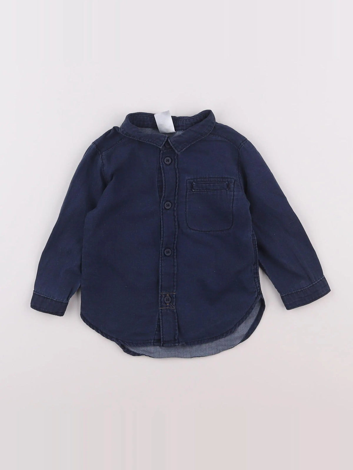 H&M - chemise bleu - 6/9 mois