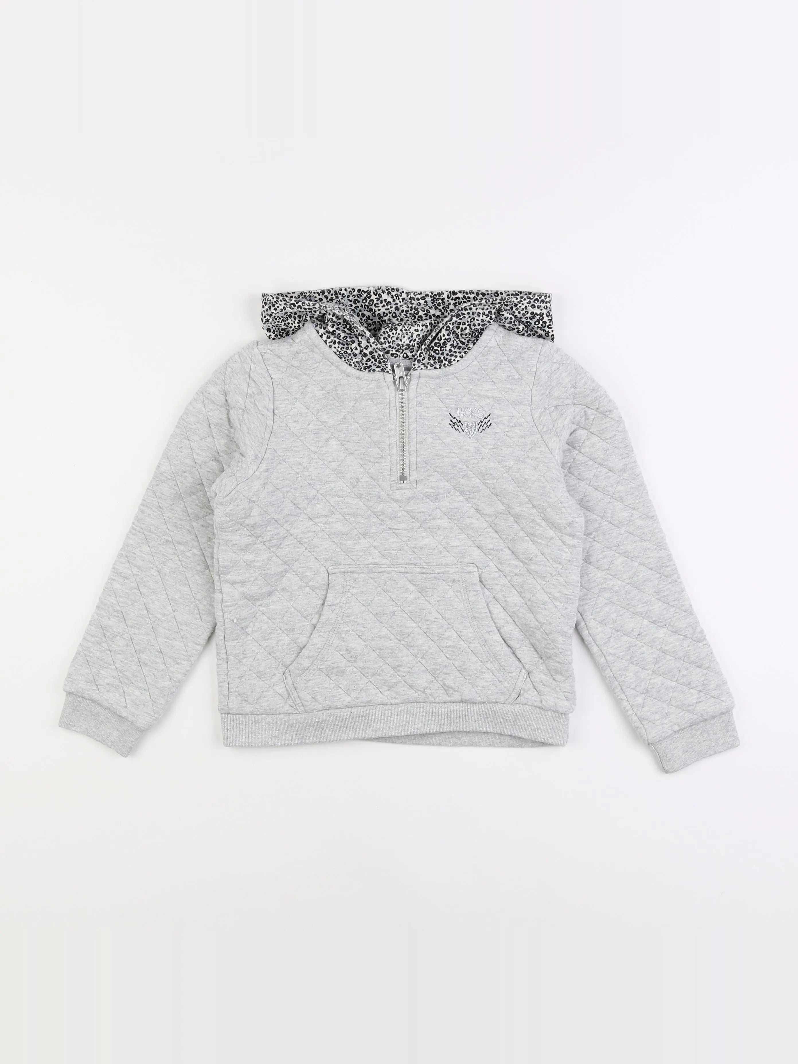 IKKS - sweat gris - 8 ans