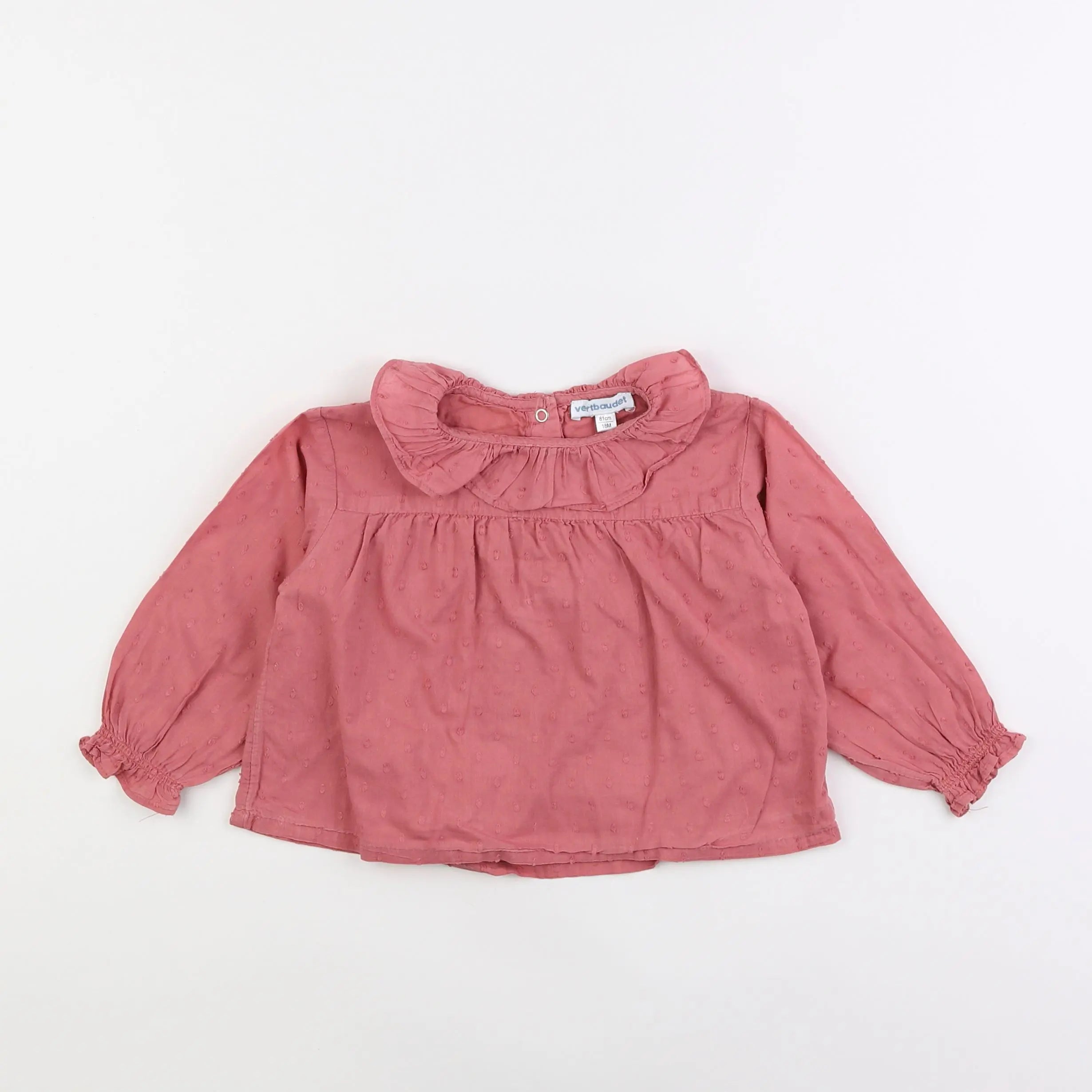 Vertbaudet - blouse rose - 18 mois