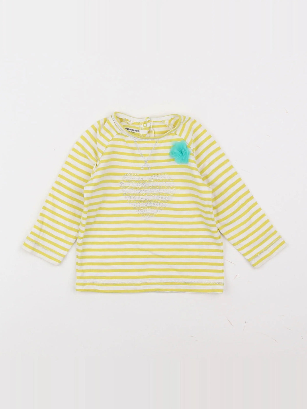 Vertbaudet - tee-shirt jaune - 12 mois