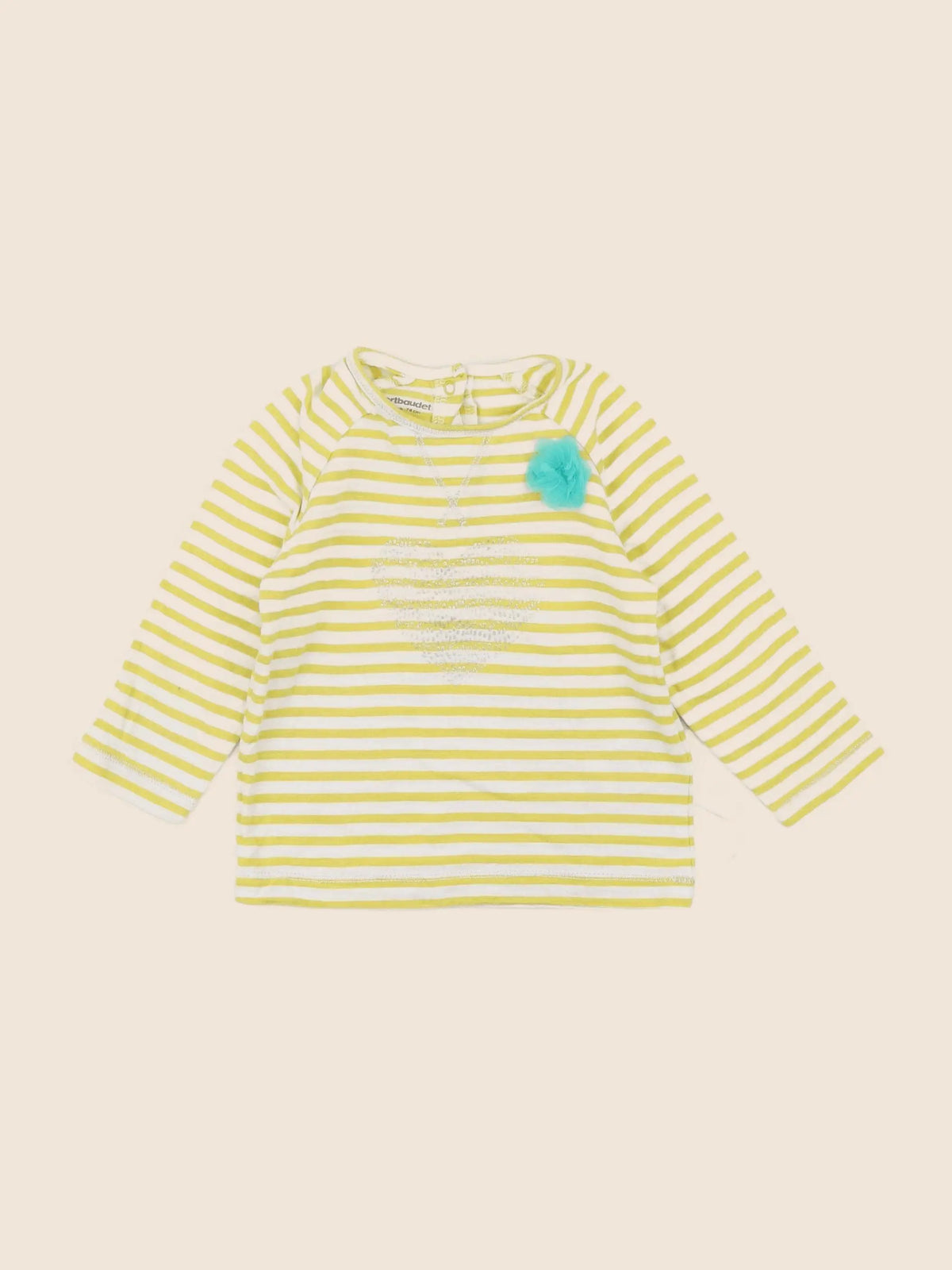 Vertbaudet - tee-shirt jaune - 12 mois