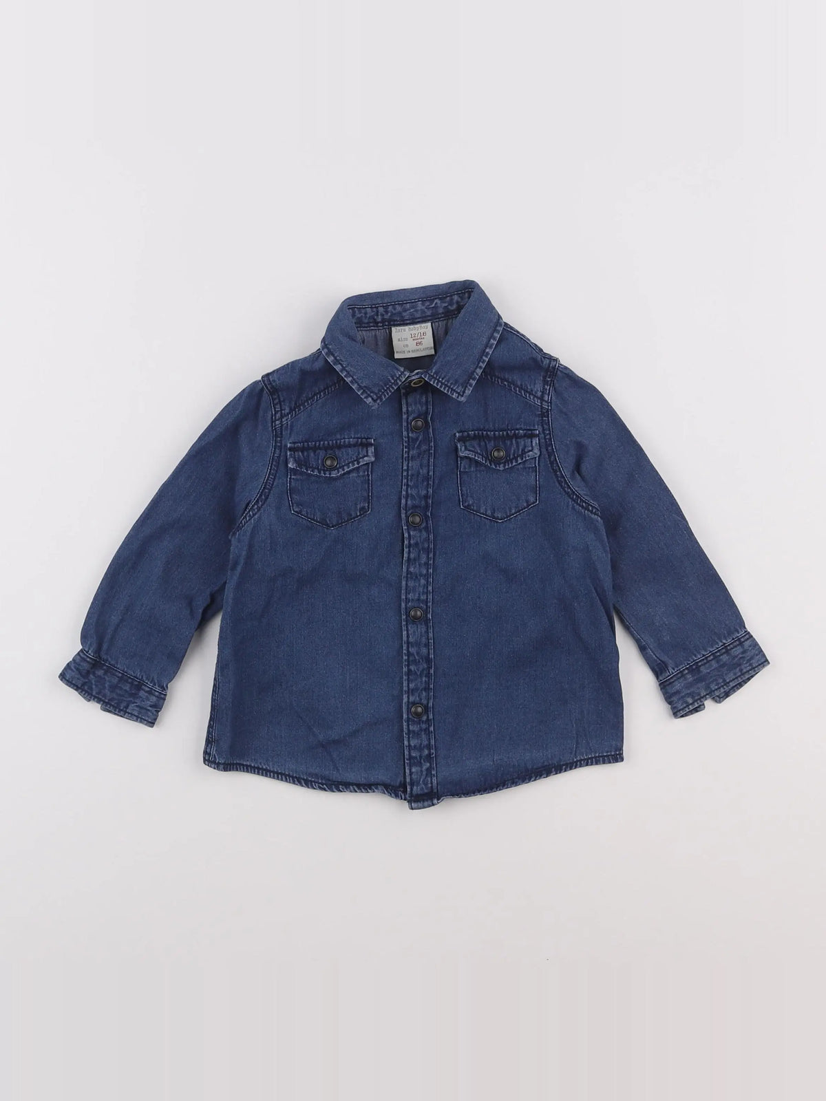 Zara - chemise bleu - 12/18 mois