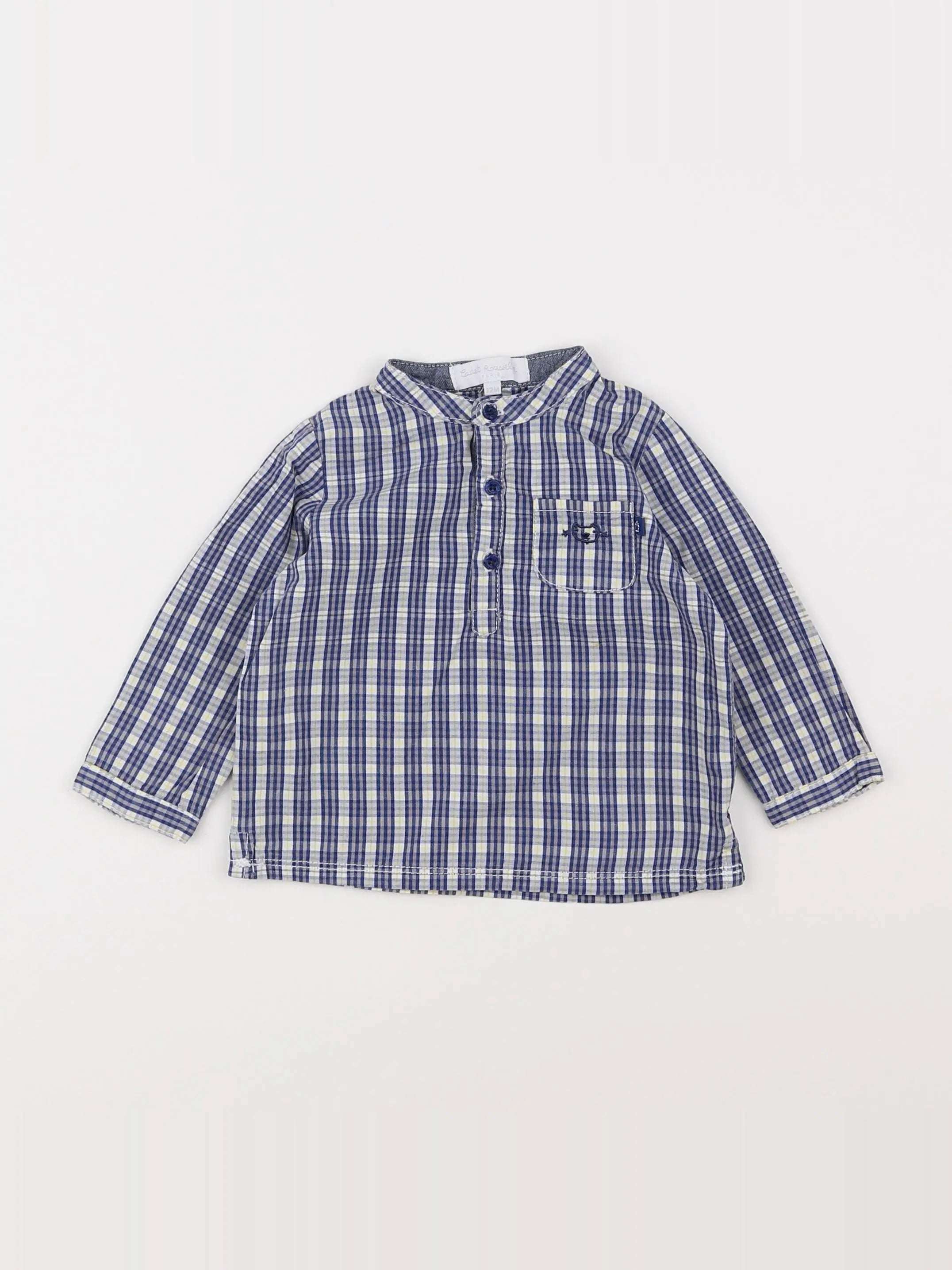Cadet Rousselle - chemise bleu - 12 mois