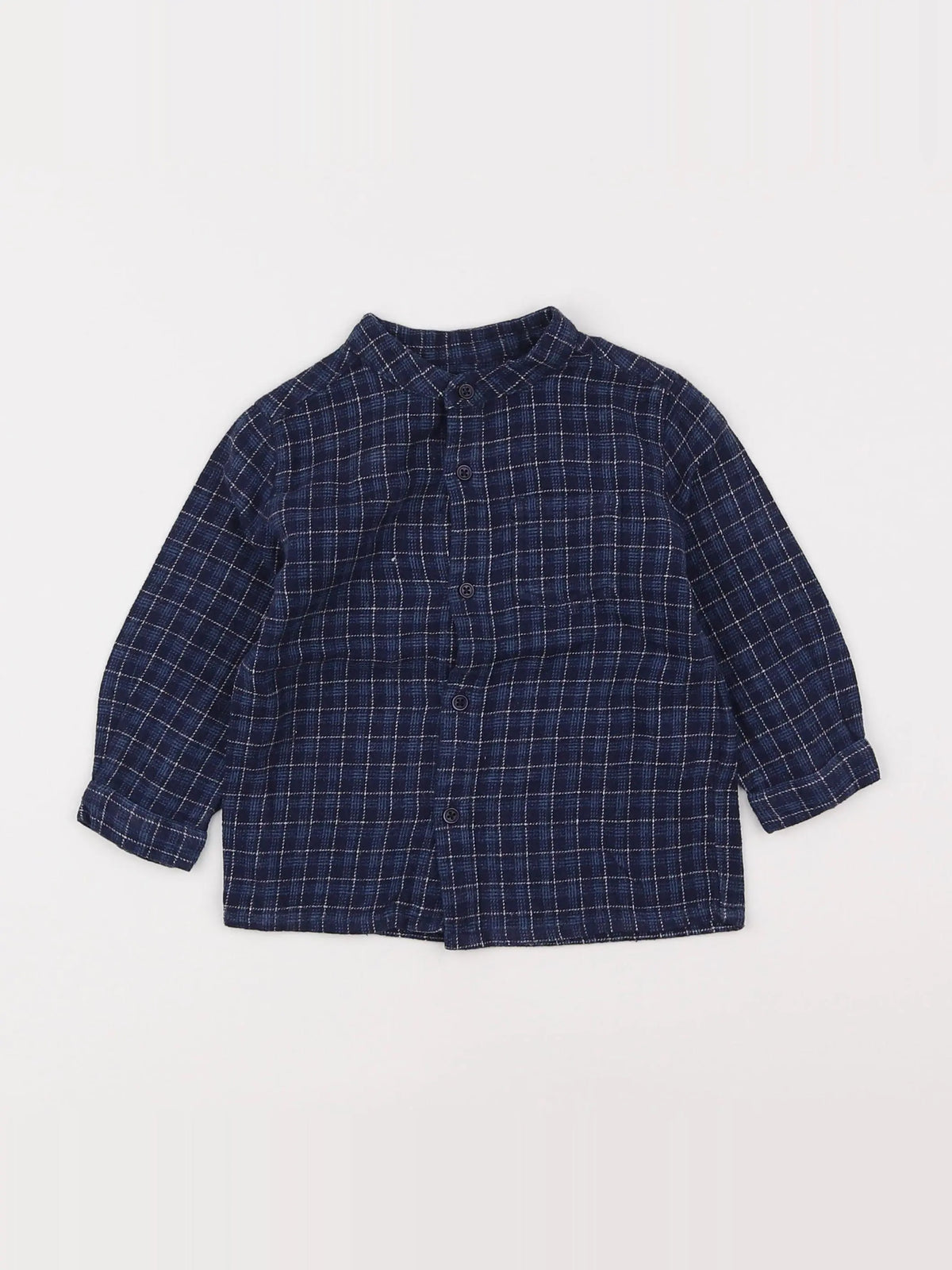 Boutchou - chemise bleu - 12 mois
