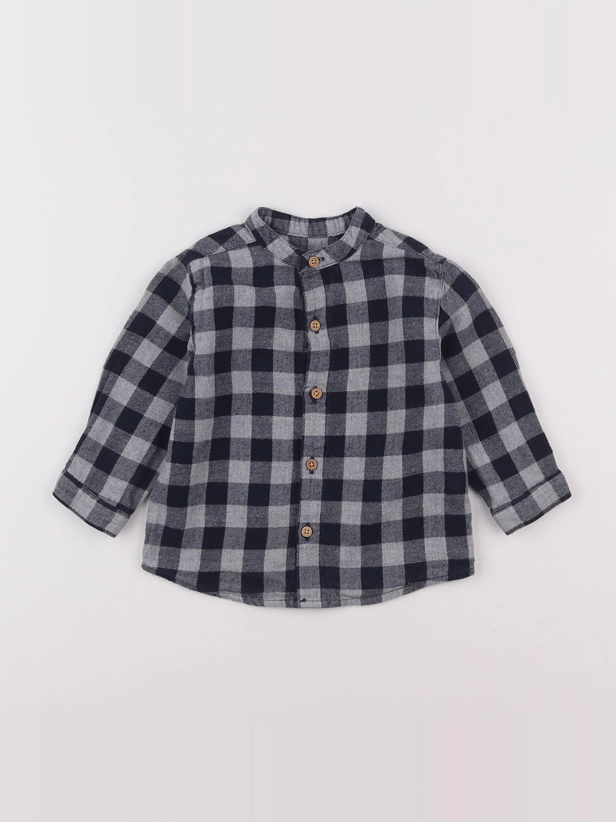 Boutchou - chemise gris - 9 mois