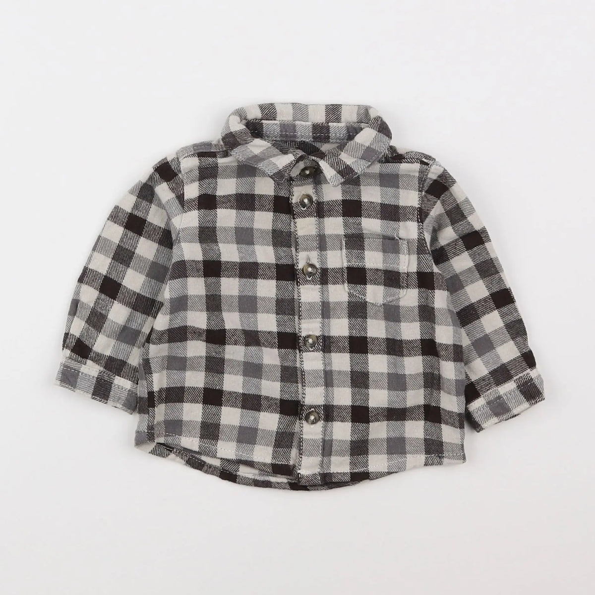 Vertbaudet - chemise marron - 6 mois