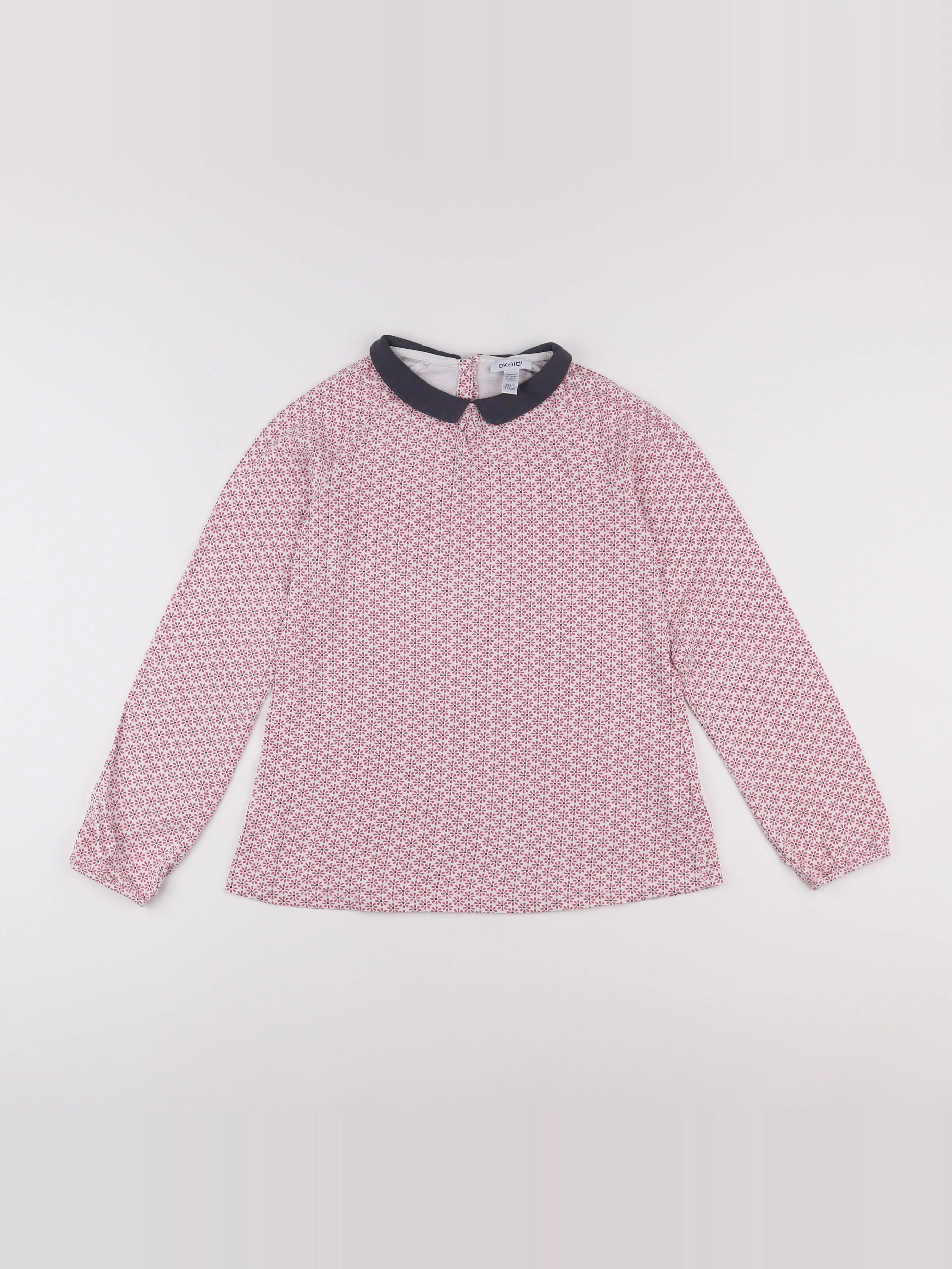 Okaidi - tee-shirt blanc, rouge - 12 ans