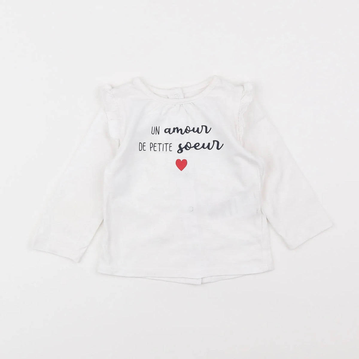 Vertbaudet - tee-shirt blanc - 6 mois