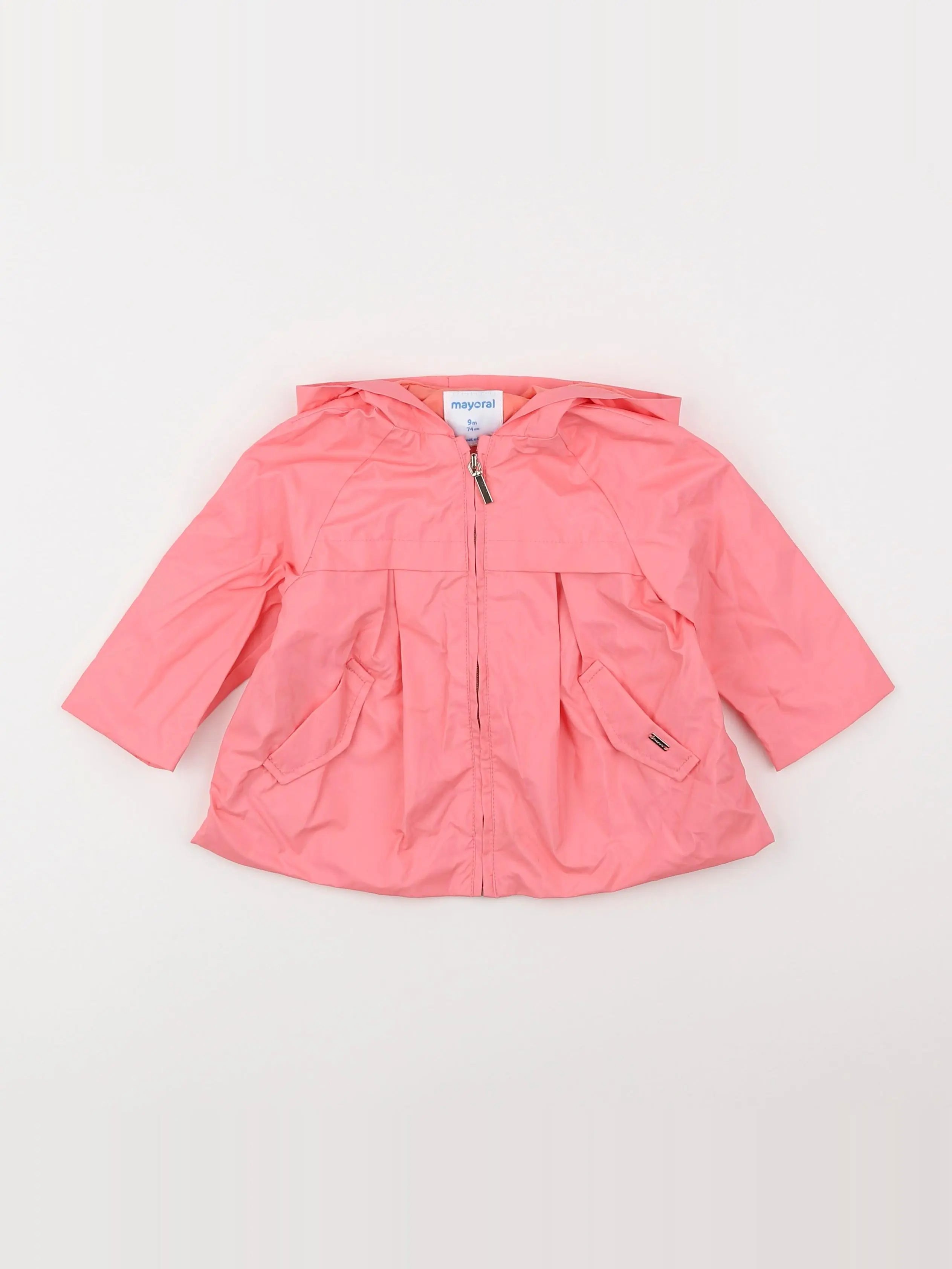 Mayoral - imperméable rose - 9 mois