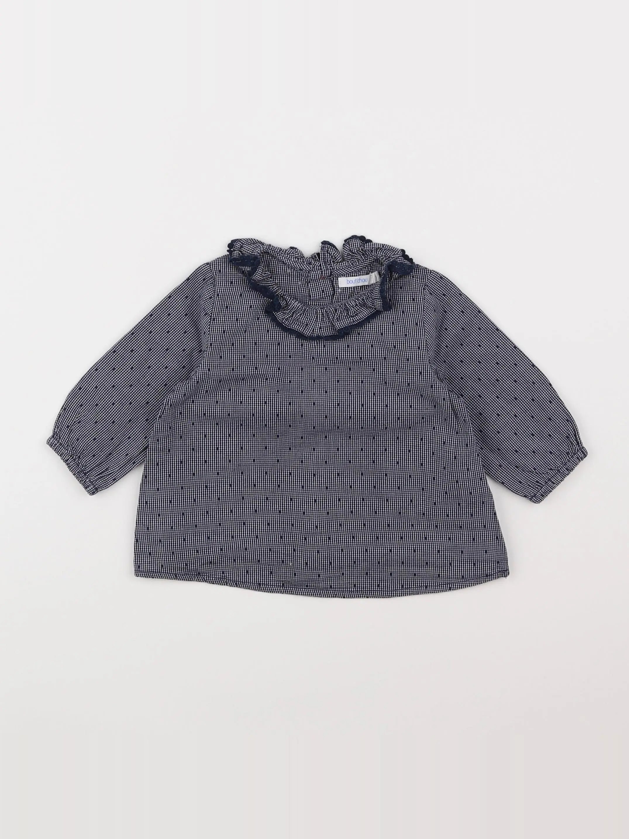 Boutchou - blouse bleu - 9 mois