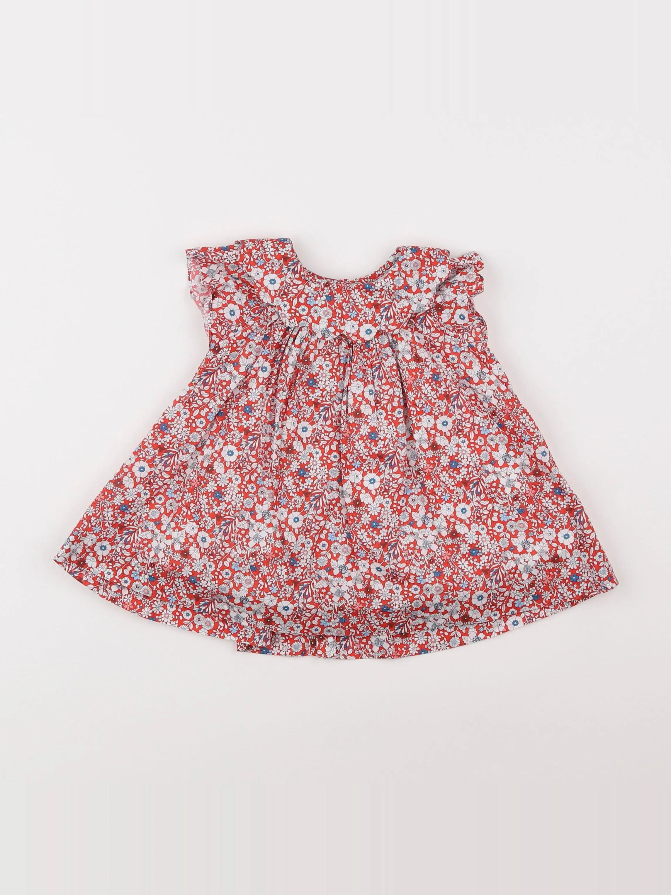 Jacadi - robe liberty rouge - 6 mois