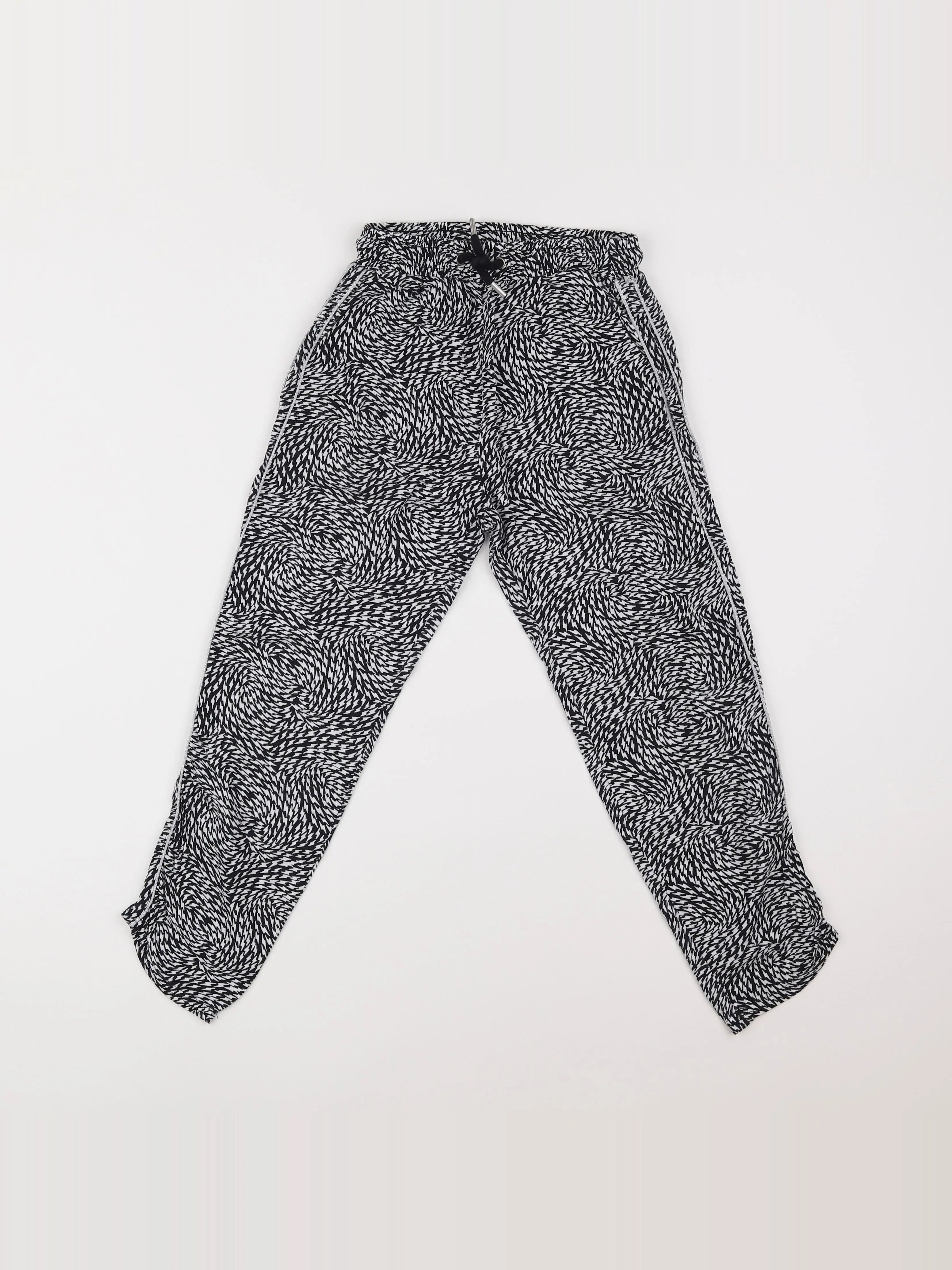 IKKS - pantalon blanc, noir - 8 ans